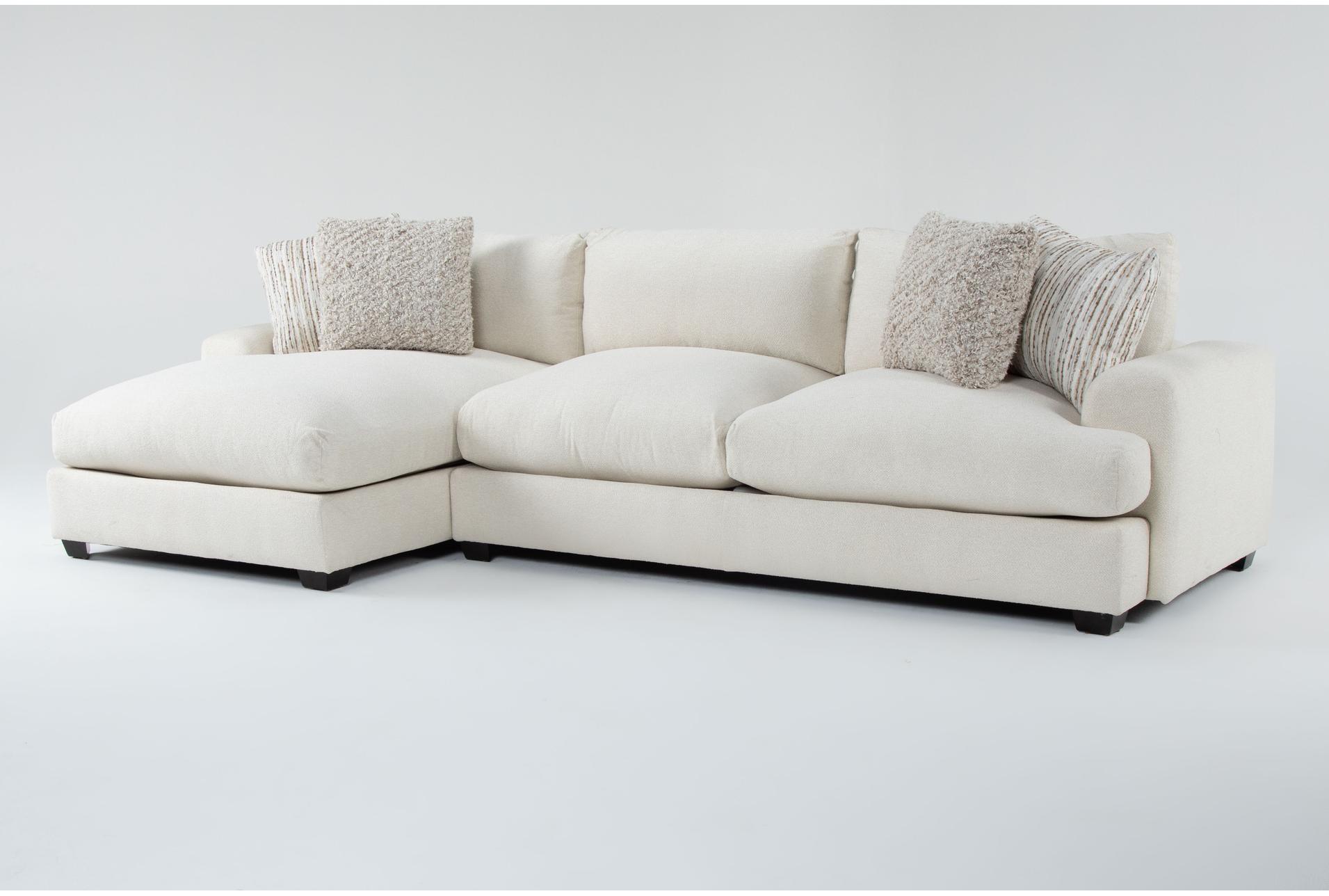 cataleya ivory beige boucle fabric 133" 2 piece sectional with left arm facing chaise 1 cataleya ivory beige boucle fabric 133" 2 piece sectional with left arm facing chaise