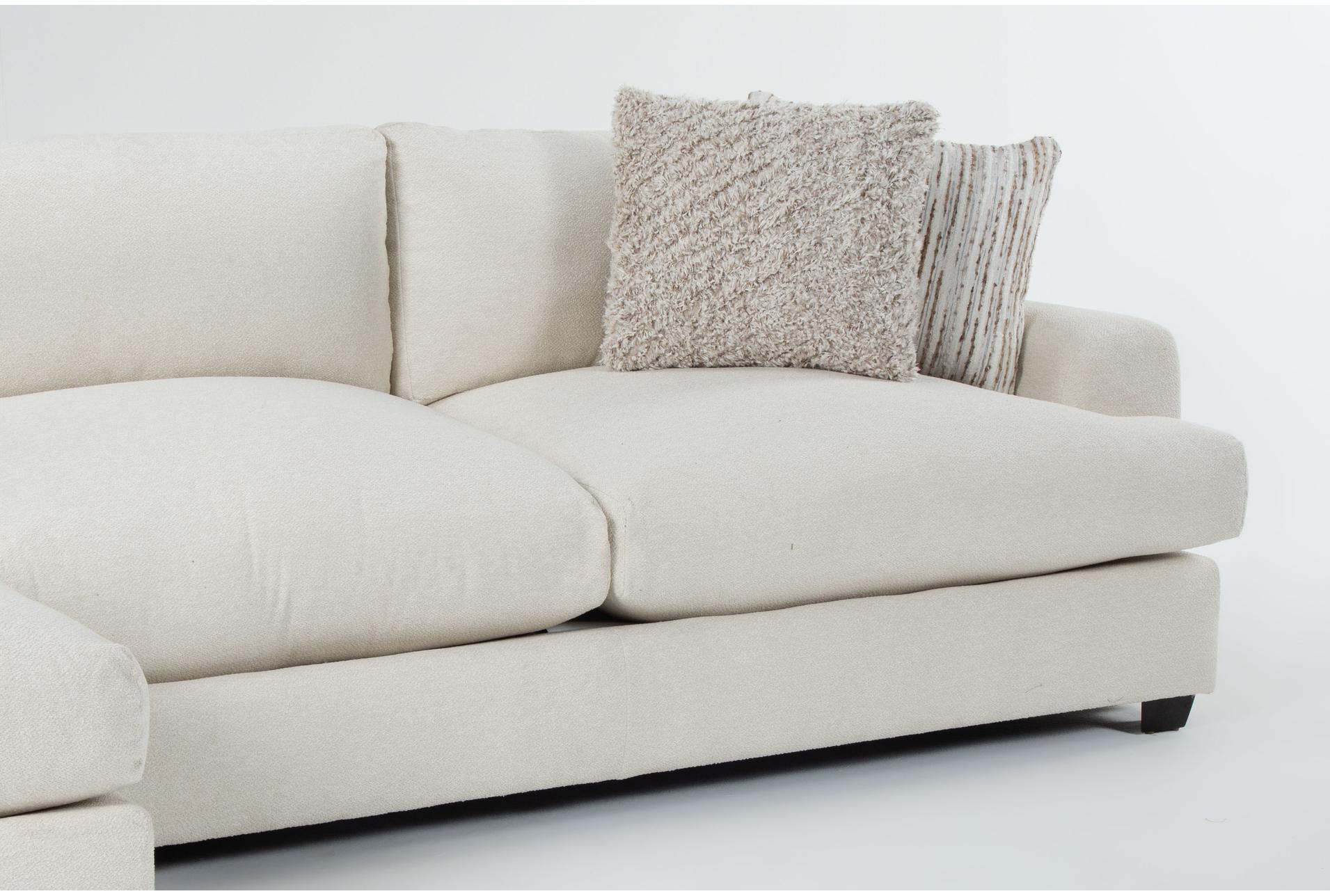 cataleya ivory beige boucle fabric 133" 2 piece sectional with left arm facing chaise 10 cataleya ivory beige boucle fabric 133" 2 piece sectional with left arm facing chaise