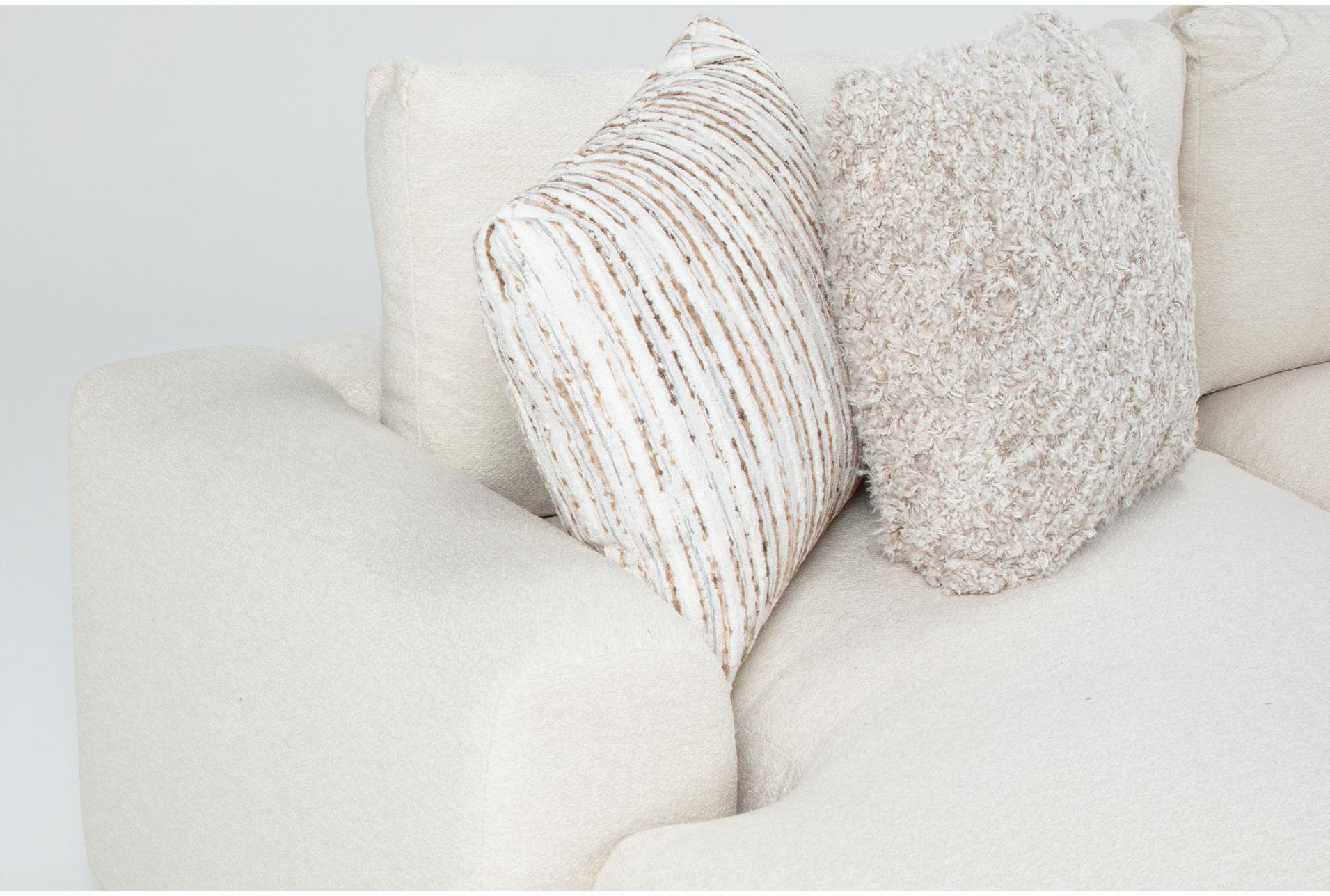 cataleya ivory beige boucle fabric 133" 2 piece sectional with left arm facing chaise 12 cataleya ivory beige boucle fabric 133" 2 piece sectional with left arm facing chaise