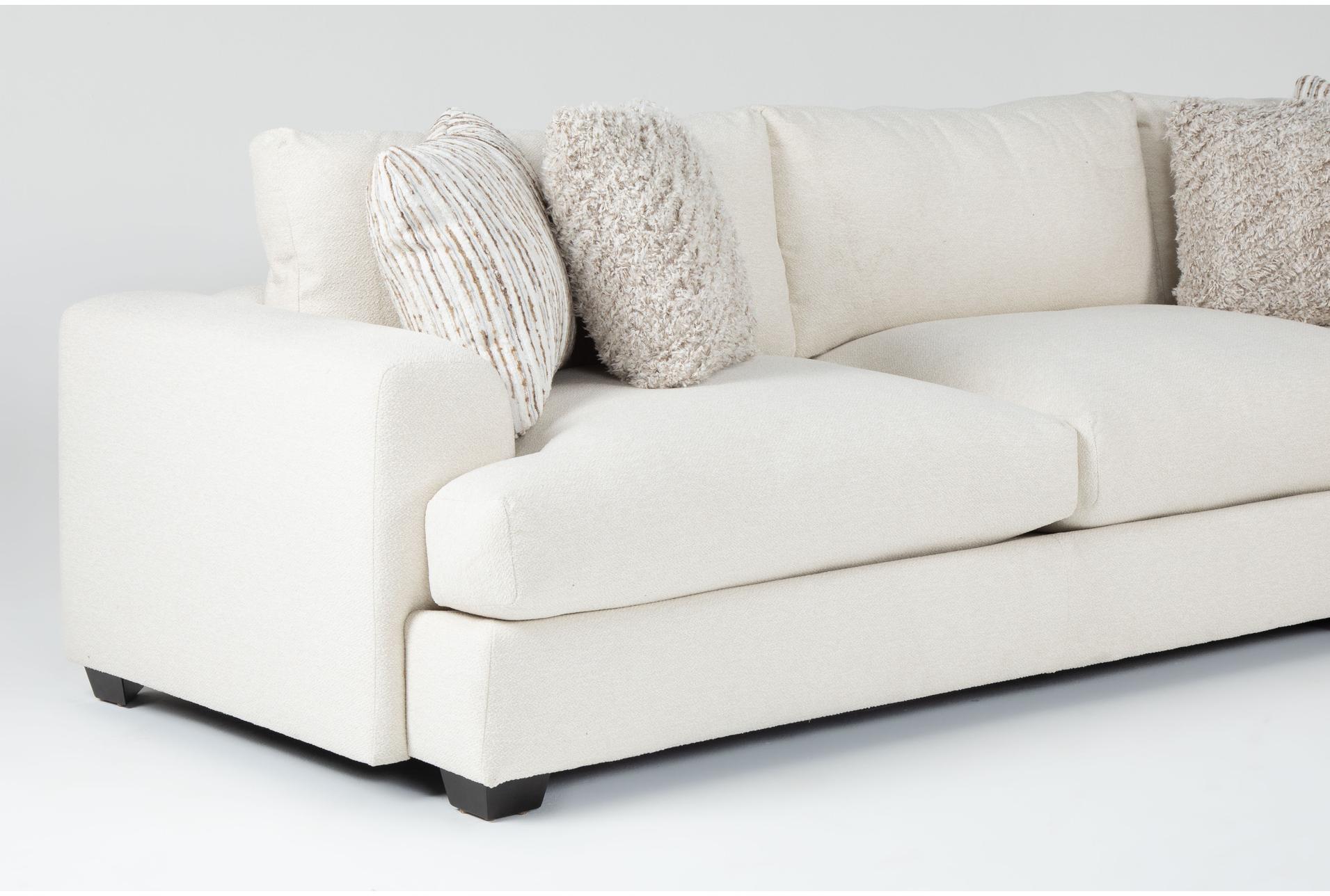 cataleya ivory beige boucle fabric 129" 4 piece right arm facing chaise sectional 11 cataleya ivory beige boucle fabric 129" 4 piece right arm facing chaise sectional
