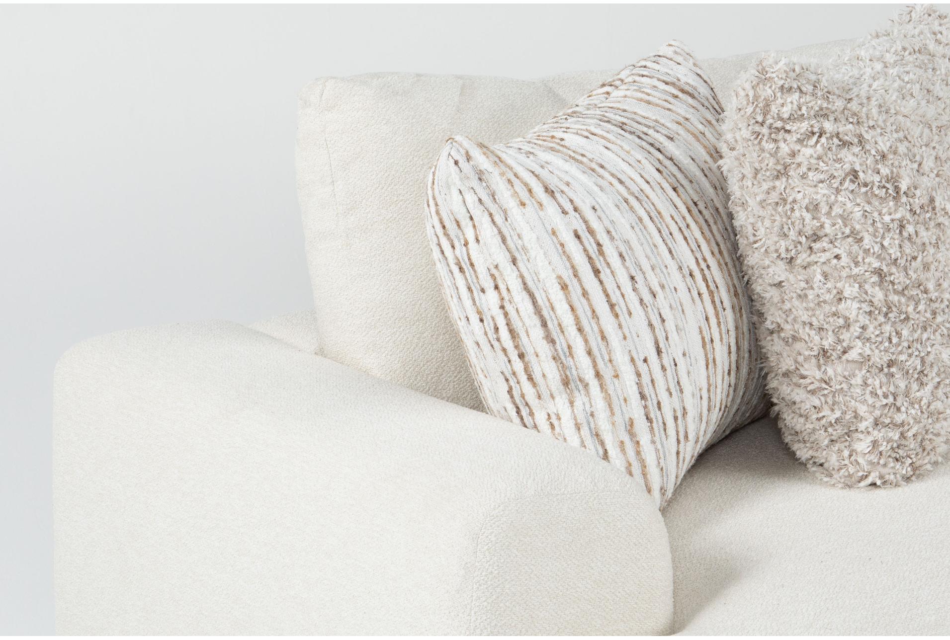 cataleya ivory beige boucle fabric 129" 4 piece right arm facing chaise sectional 14 cataleya ivory beige boucle fabric 129" 4 piece right arm facing chaise sectional