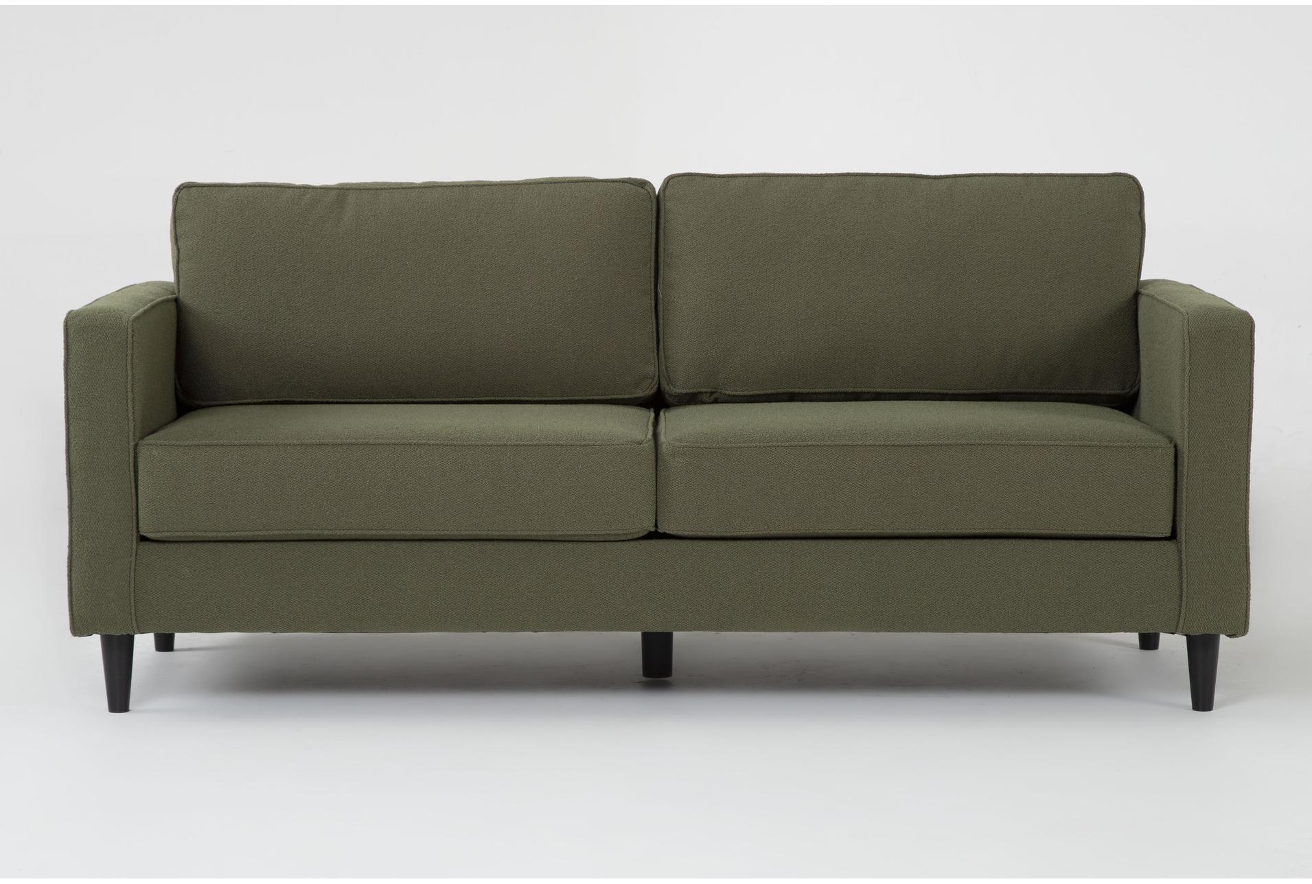 calais ii sage green boucle fabric modern 78" sofa 1 calais ii sage green boucle fabric modern 78" sofa
