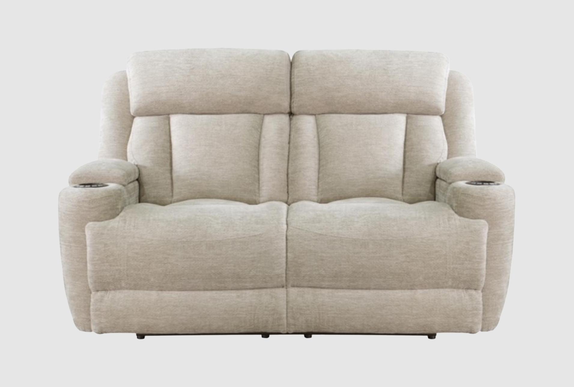 elisa fawn white polyester 65" power reclining loveseat with power headrest cupholders & usb 1 elisa fawn white polyester 65" power reclining loveseat with power headrest cupholders & usb