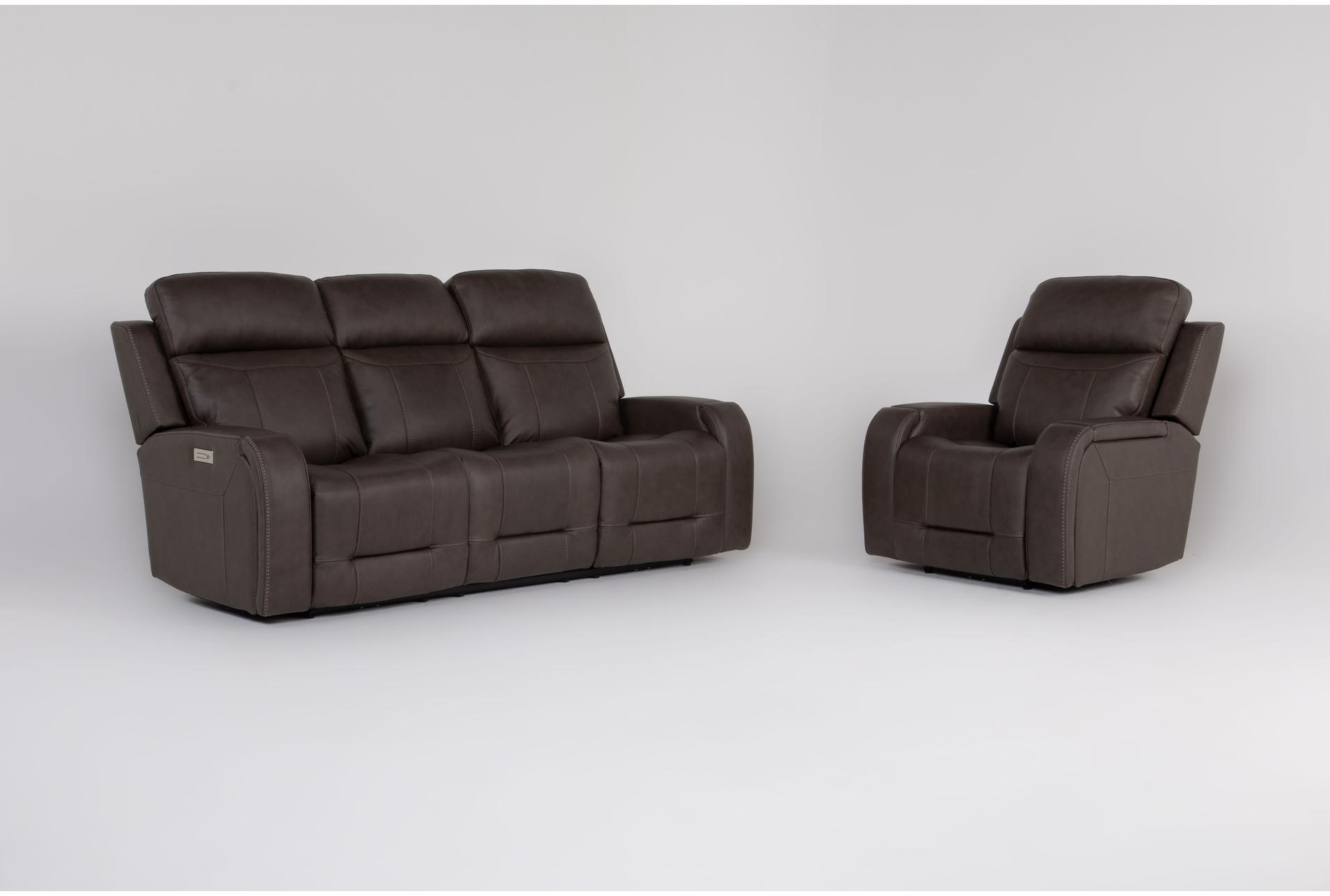 2 piece matrix taupe leather power zero gravity reclining audio sofa and recliner set