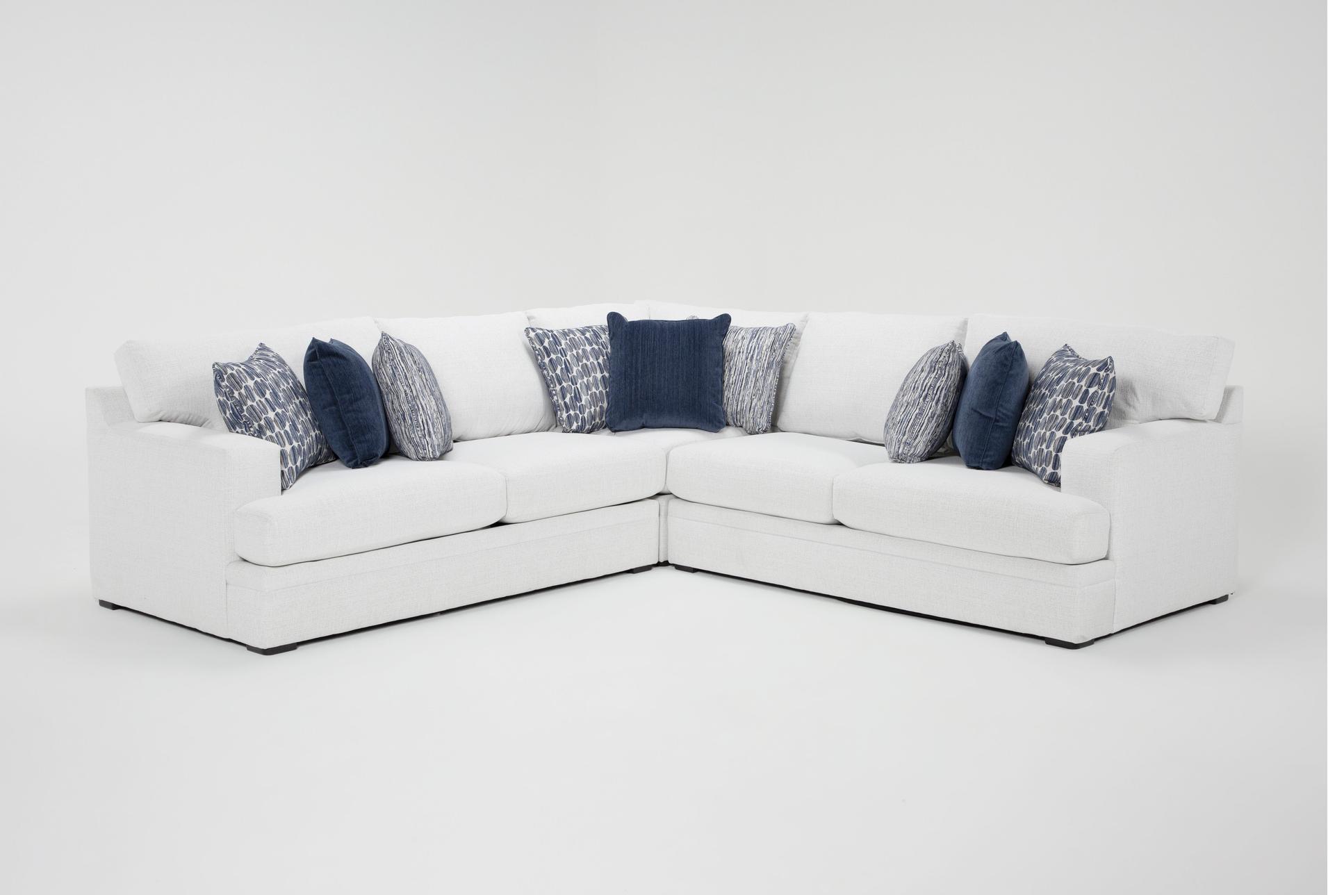 anacapa natural ivory fabric 110" 3 piece sectional 1 anacapa natural ivory fabric 110" 3 piece sectional