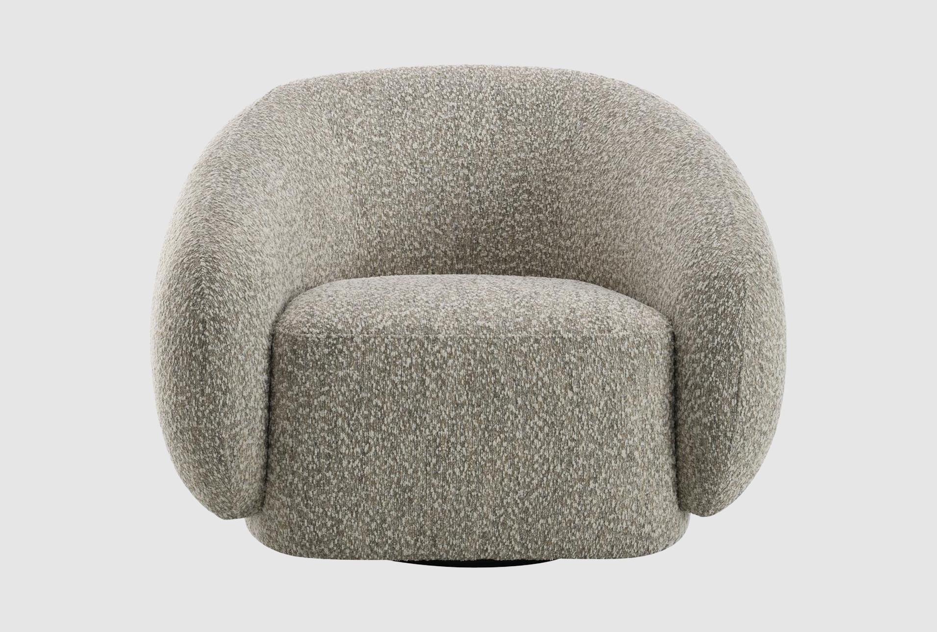 isabel brown boucle fabric wood oversized swivel barrel arm chair | curved 1 isabel brown boucle fabric wood oversized swivel barrel arm chair | curved