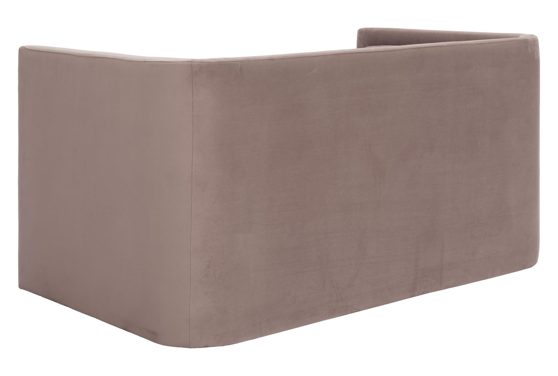 trippel taupe brown velvet 56" loveseat with arms 13 trippel taupe brown velvet 56" loveseat with arms