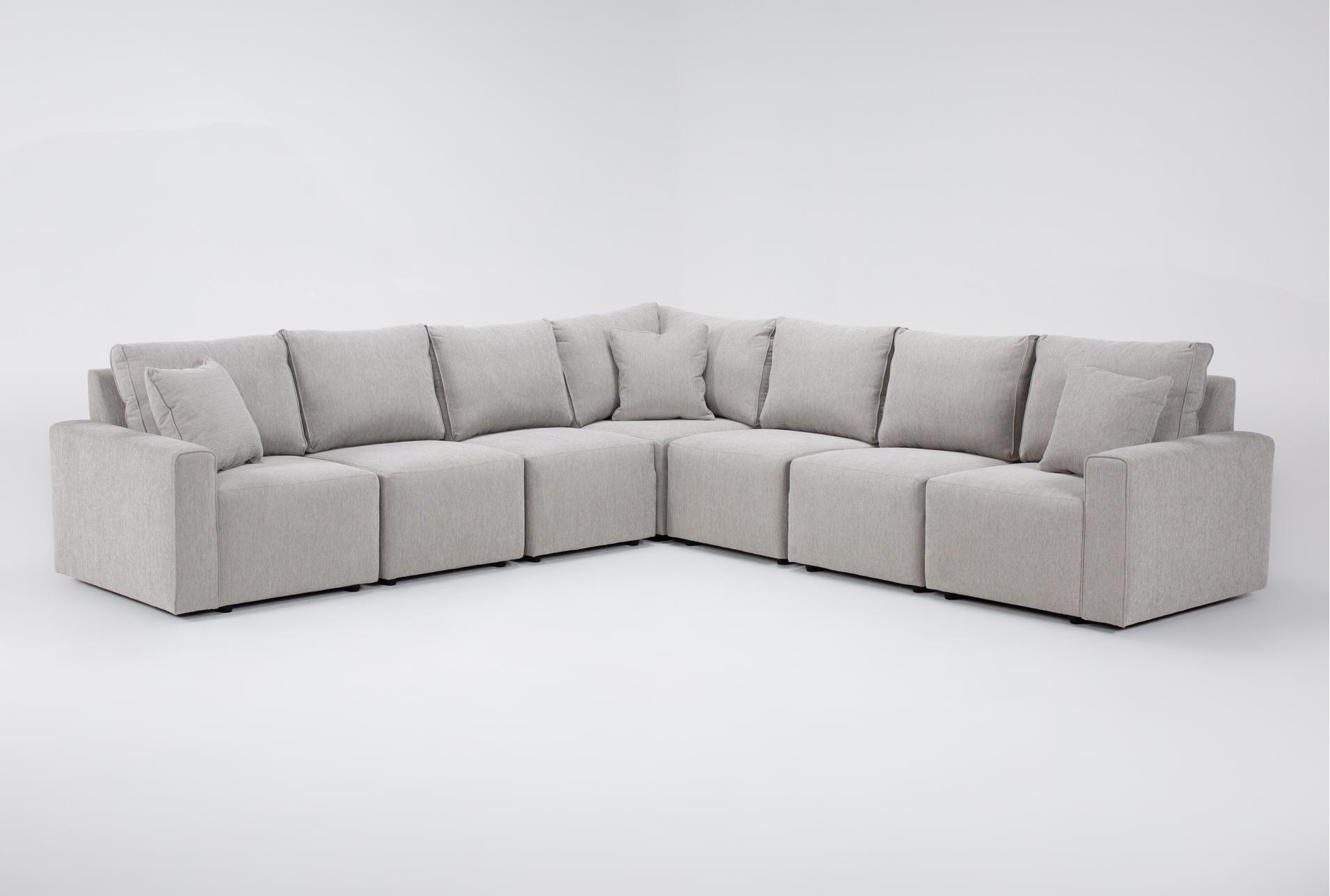 holland mist grey performance 125" fabric 7 piece modular flexseteel sectional | reversible | performance fabric 1 holland mist grey performance 125" fabric 7 piece modular flexseteel sectional | reversible | performance fabric