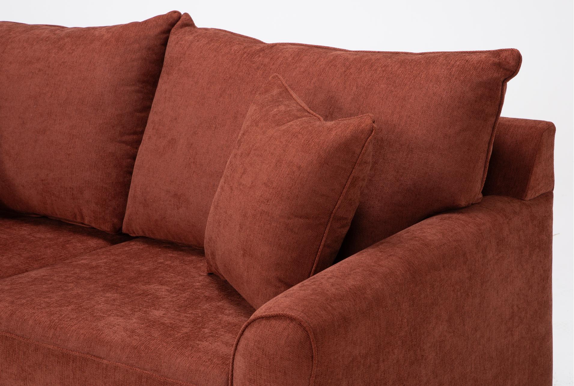 jaylen ii terracotta fabric 3 piece 78" sofa loveseat & chaise set 10 jaylen ii terracotta fabric 3 piece 78" sofa loveseat & chaise set