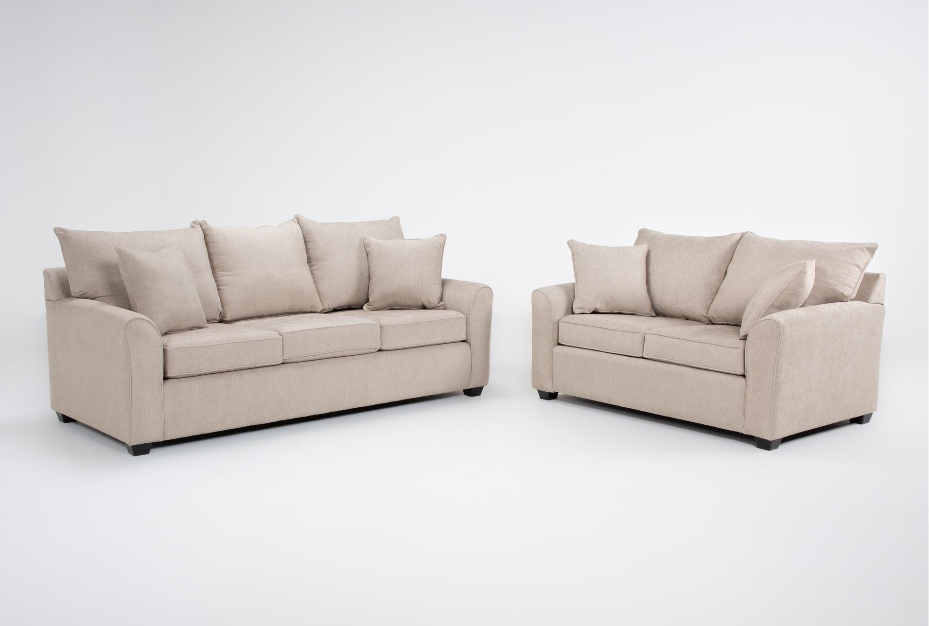jaylen ii sand beige fabric 88" sofa & loveseat set | loose reversible back | 2 piece 1 jaylen ii sand beige fabric 88" sofa & loveseat set | loose reversible back | 2 piece