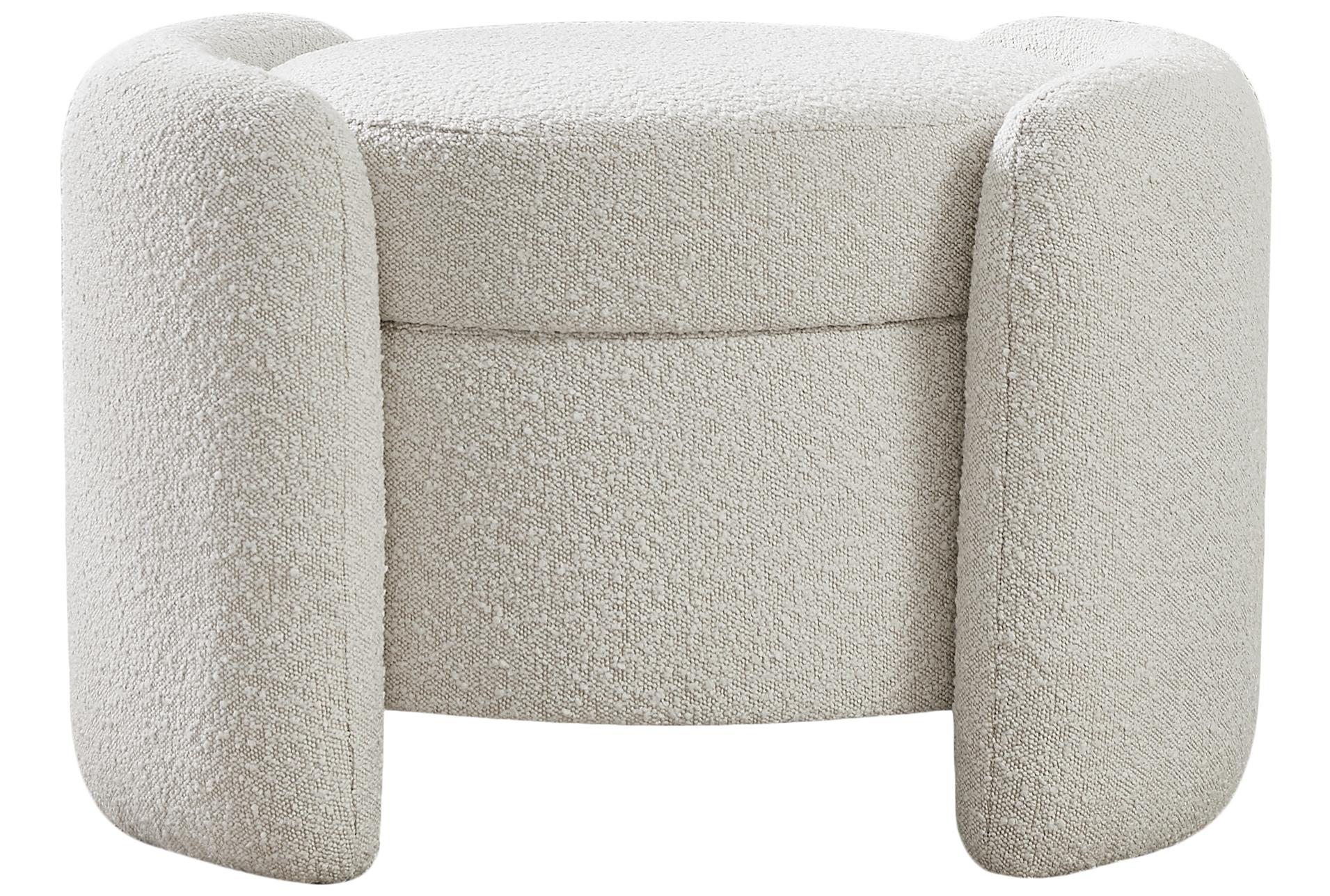 horizon cream boucle fabric round upholstered ottoman 11 horizon cream boucle fabric round upholstered ottoman