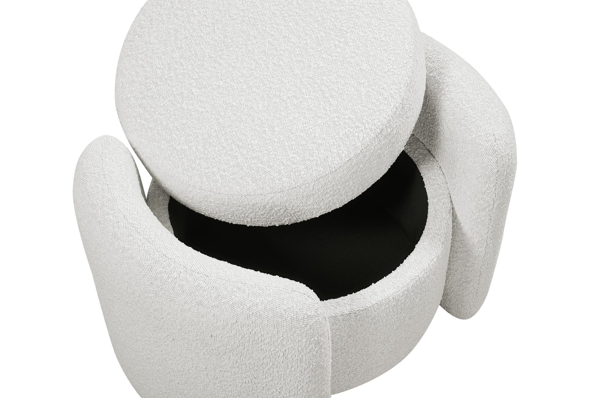 horizon cream boucle fabric round upholstered ottoman 16 horizon cream boucle fabric round upholstered ottoman