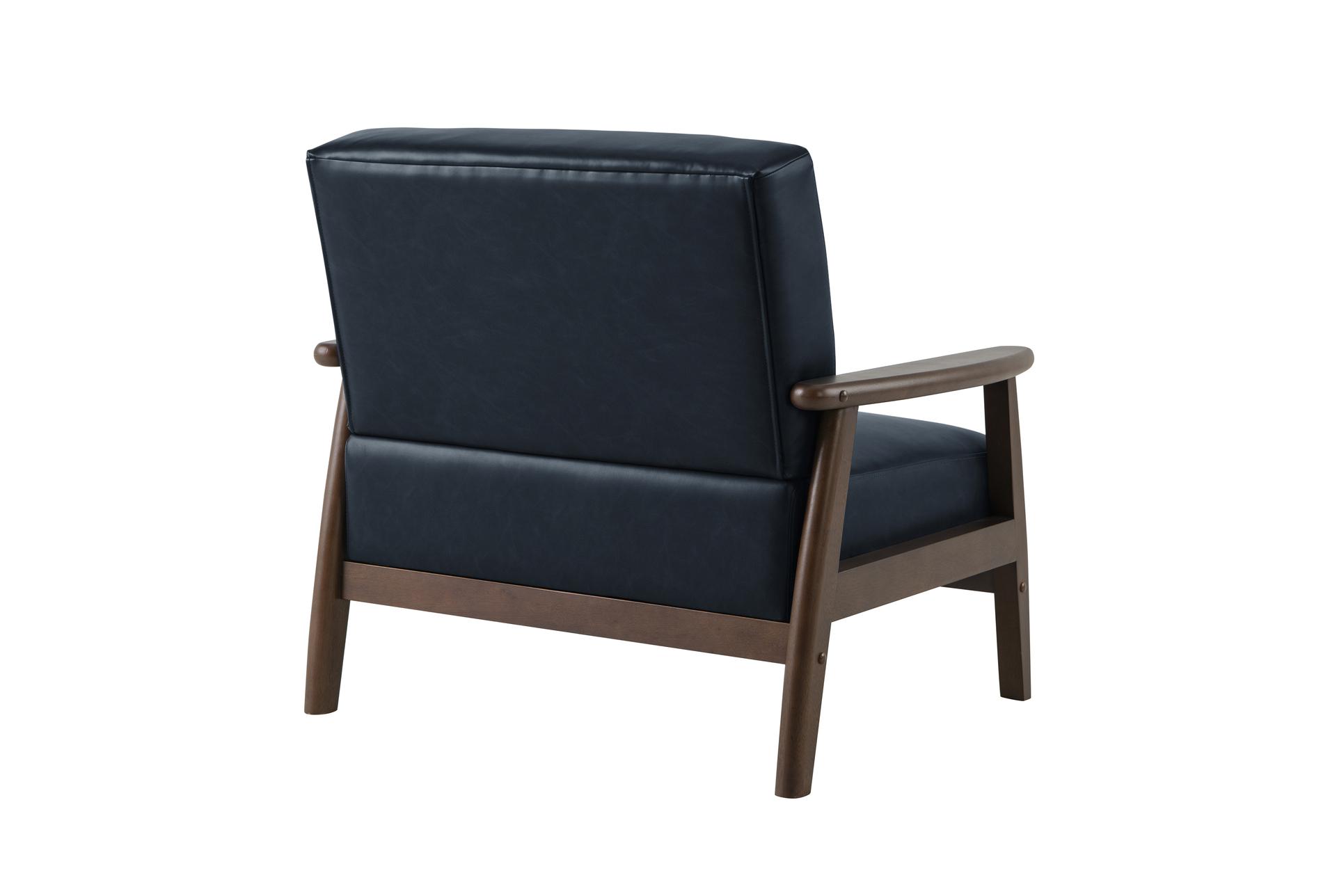 amarillo navy blue vegan leather accent chair | with arms | club | polyurethane 12 amarillo navy blue vegan leather accent chair | with arms | club | polyurethane