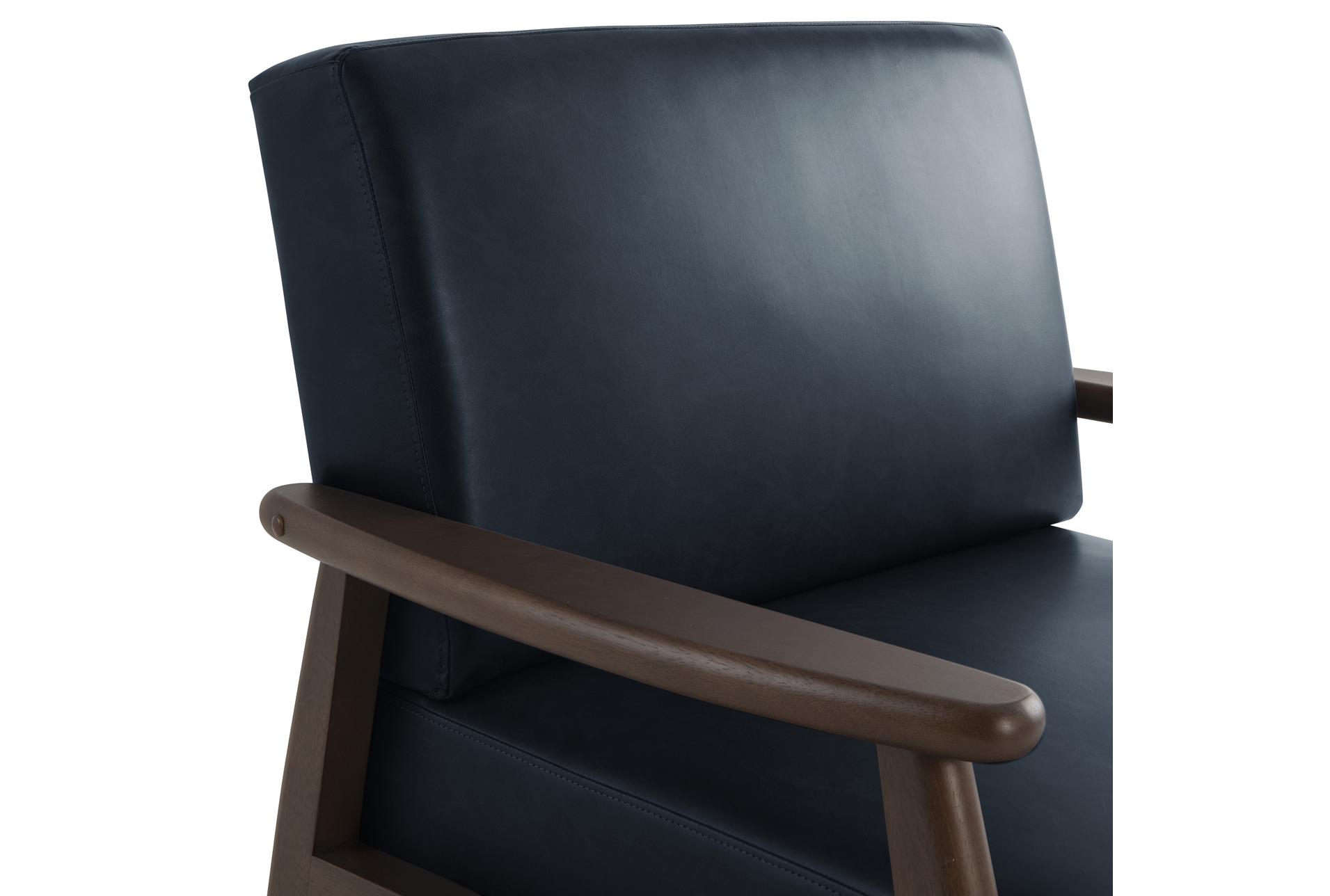 amarillo navy blue vegan leather accent chair | with arms | club | polyurethane 15 amarillo navy blue vegan leather accent chair | with arms | club | polyurethane