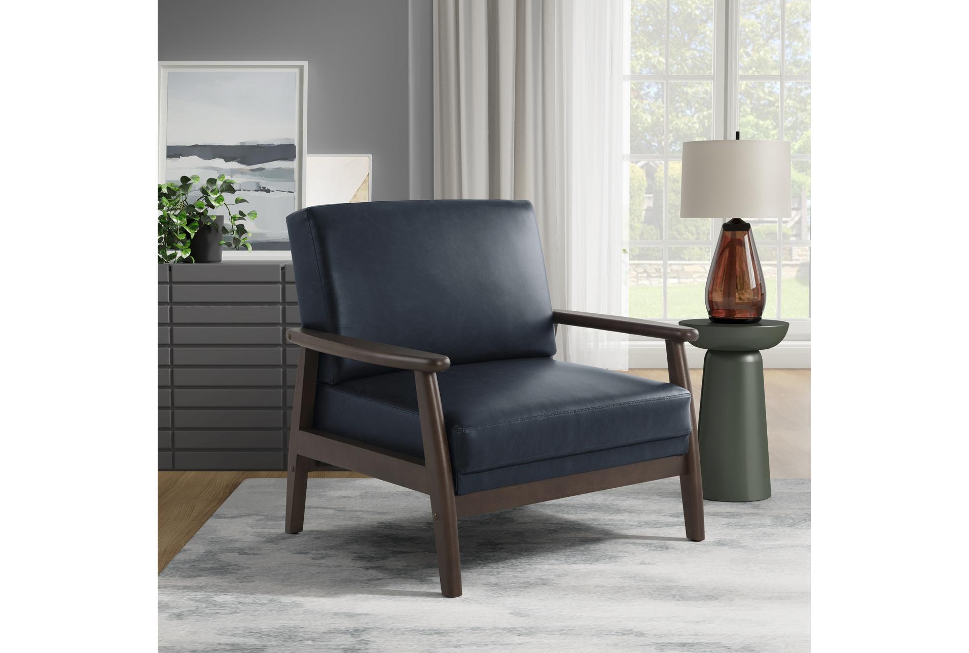amarillo navy blue vegan leather accent chair | with arms | club | polyurethane 16 amarillo navy blue vegan leather accent chair | with arms | club | polyurethane
