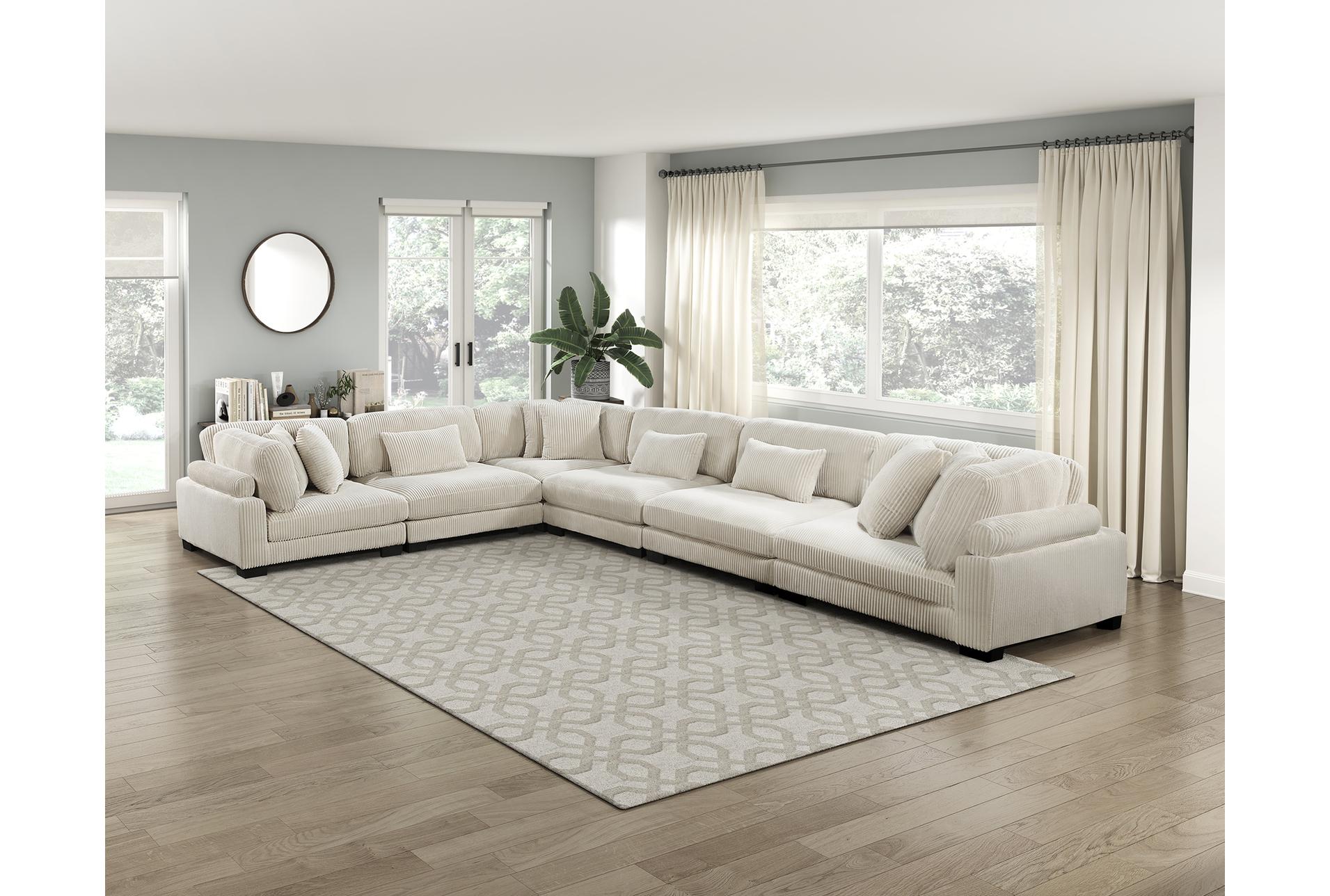 ellery beige corduroy 6-piece modular sectional | fabric | reversible | loose reversible back 12 ellery beige corduroy 6-piece modular sectional | fabric | reversible | loose reversible back