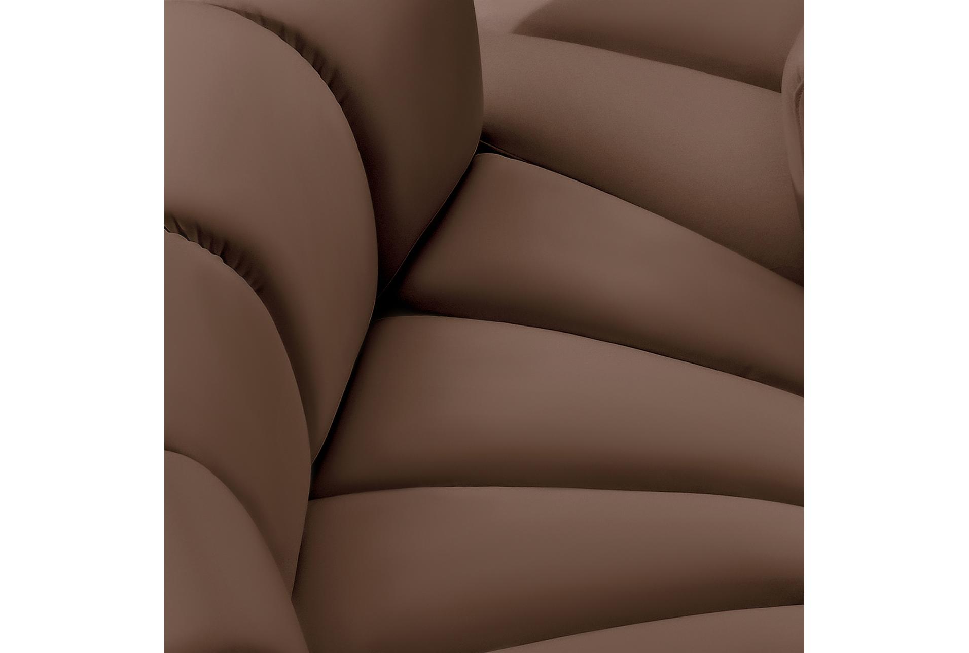 arc brown vegan leather armless chair 15 arc brown vegan leather armless chair