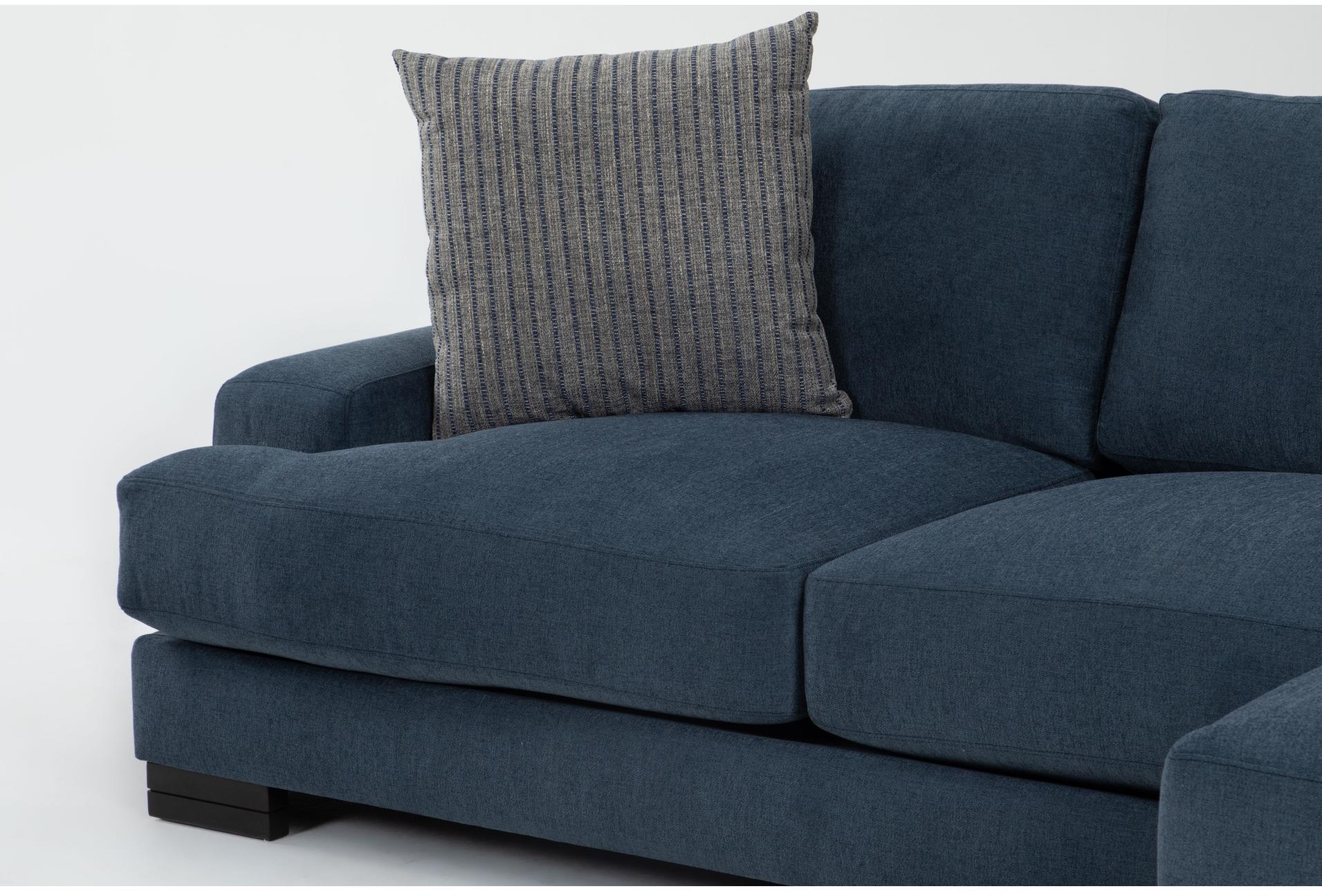 aidan vi modular blue fabric 2 piece 111" sectional with right arm facing chaise | loose reversible back 9 aidan vi modular blue fabric 2 piece 111" sectional with right arm facing chaise | loose reversible back