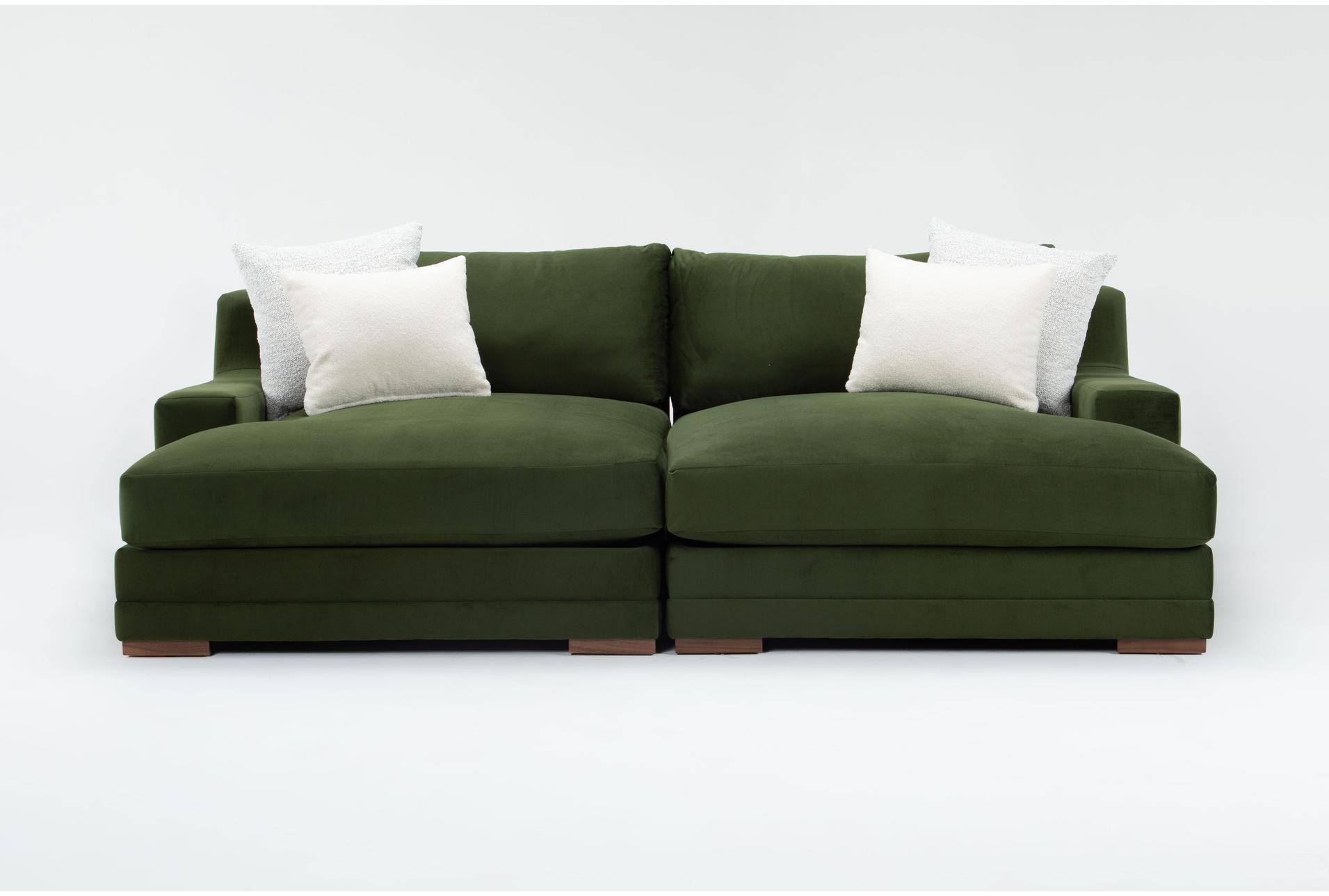emmett ii grande 100" green velvet double chaise lounge | fabric 8 emmett ii grande 100" green velvet double chaise lounge | fabric
