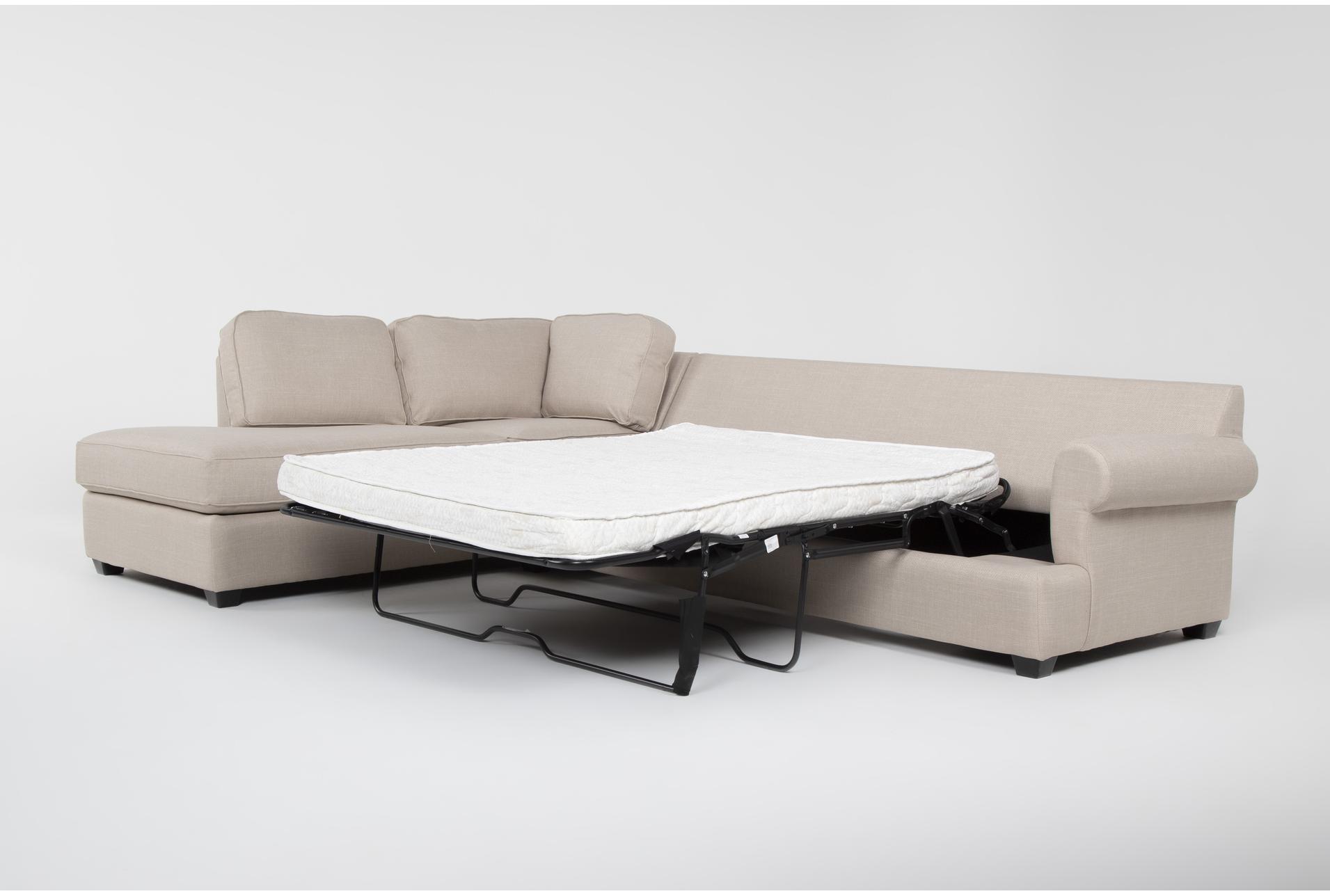 hampstead ii linen 140" 2 piece sectional with right arm facing sleeper sofa chaise + left arm facing corner chaise & ottoman 11 hampstead ii linen 140" 2 piece sectional with right arm facing sleeper sofa chaise + left arm facing corner chaise & ottoman