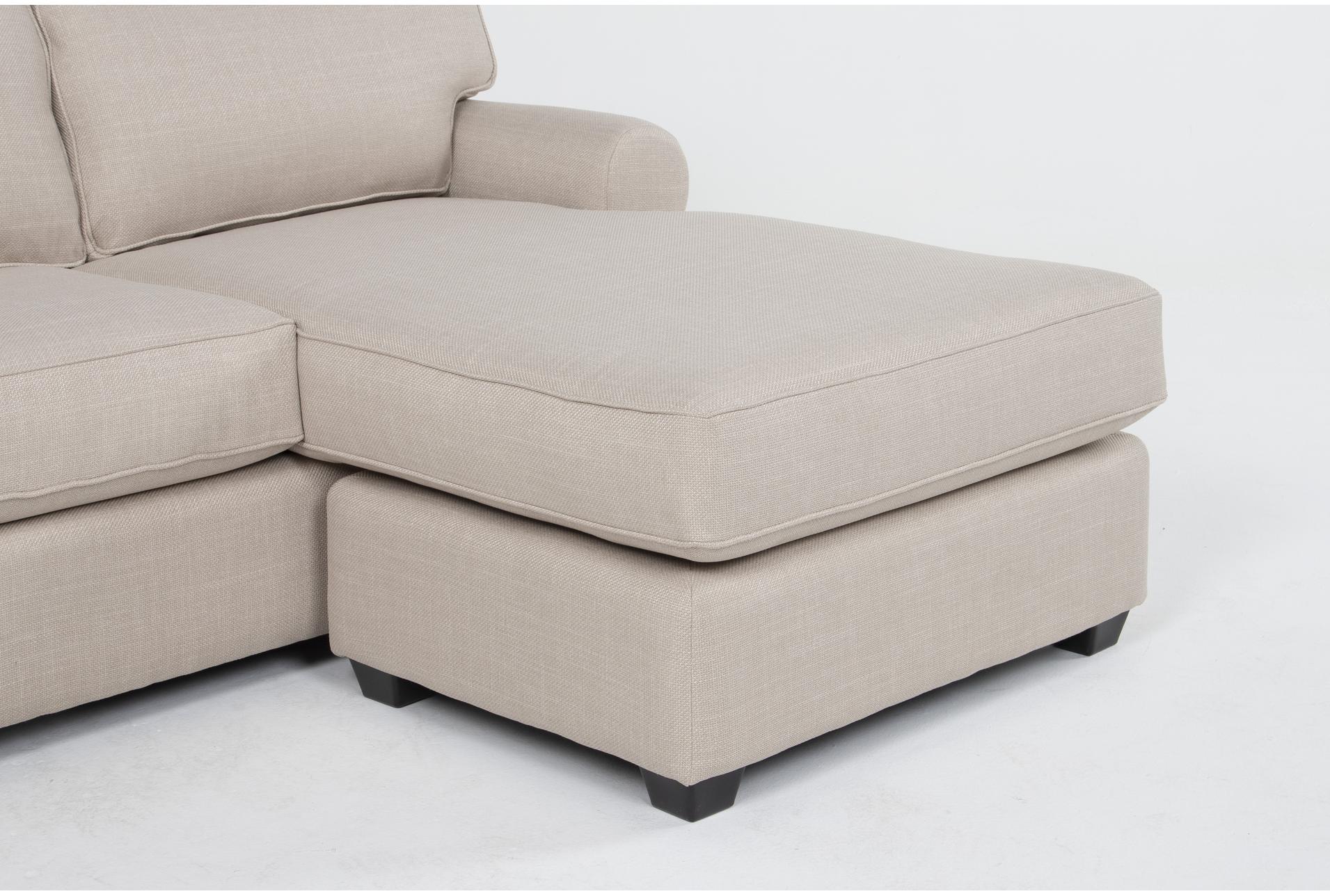 hampstead ii linen 140" 2 piece sectional with right arm facing sleeper sofa chaise + left arm facing corner chaise & ottoman 15 hampstead ii linen 140" 2 piece sectional with right arm facing sleeper sofa chaise + left arm facing corner chaise & ottoman