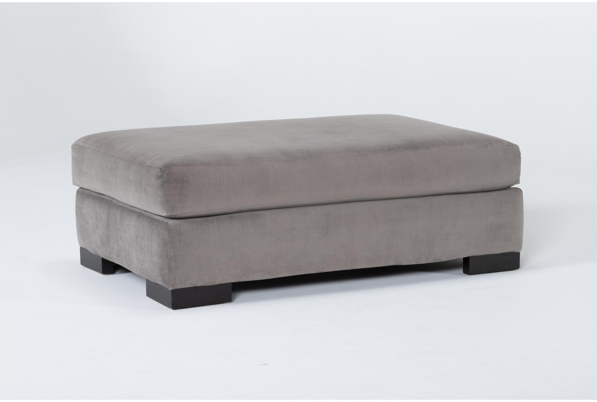 lodge grey performance fabric 52" velvet otter ottoman 7 lodge grey performance fabric 52" velvet otter ottoman