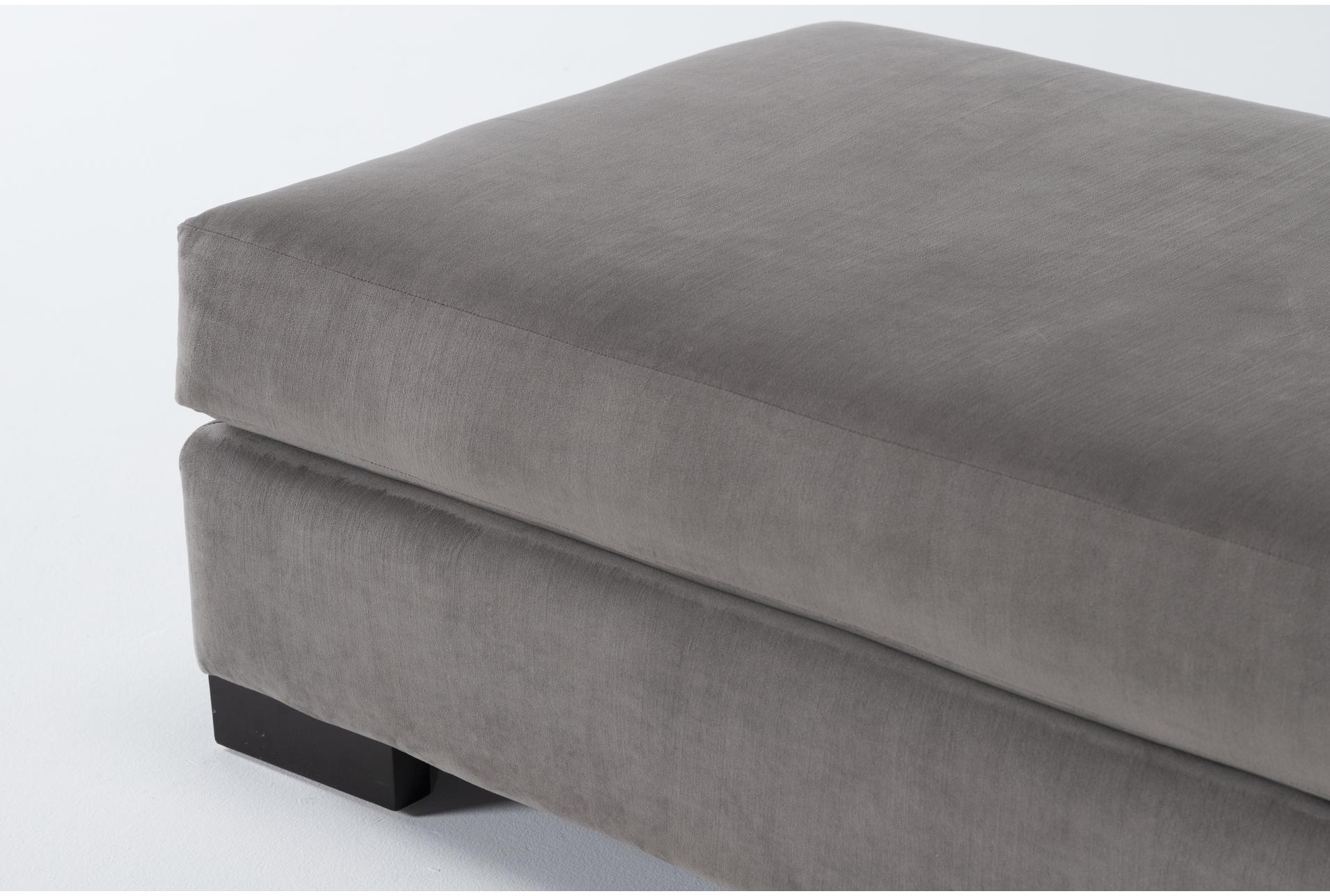 lodge grey performance fabric 52" velvet otter ottoman 8 lodge grey performance fabric 52" velvet otter ottoman