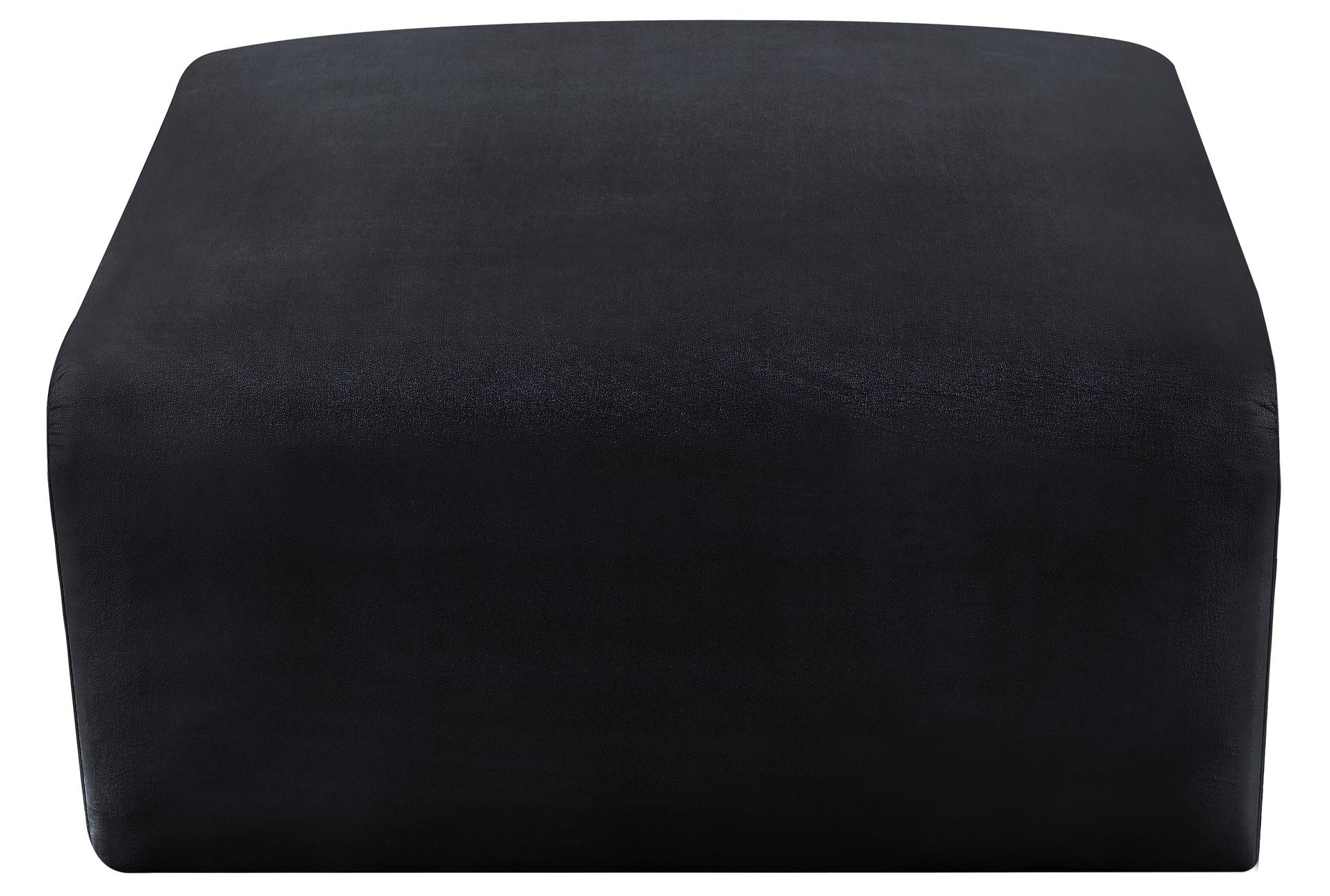 arc black velvet upholstered modular ottoman | square 13 arc black velvet upholstered modular ottoman | square