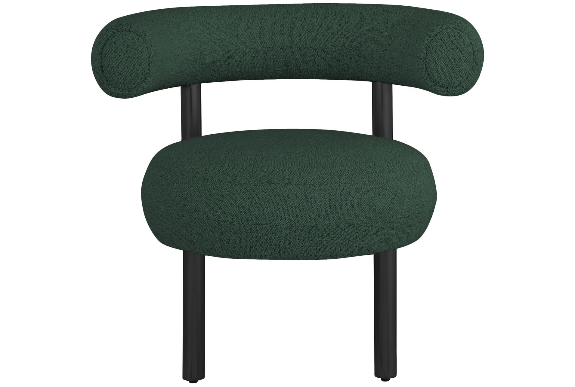 bordeaux green boucle fabric accent chair | curved | armless 10 bordeaux green boucle fabric accent chair | curved | armless
