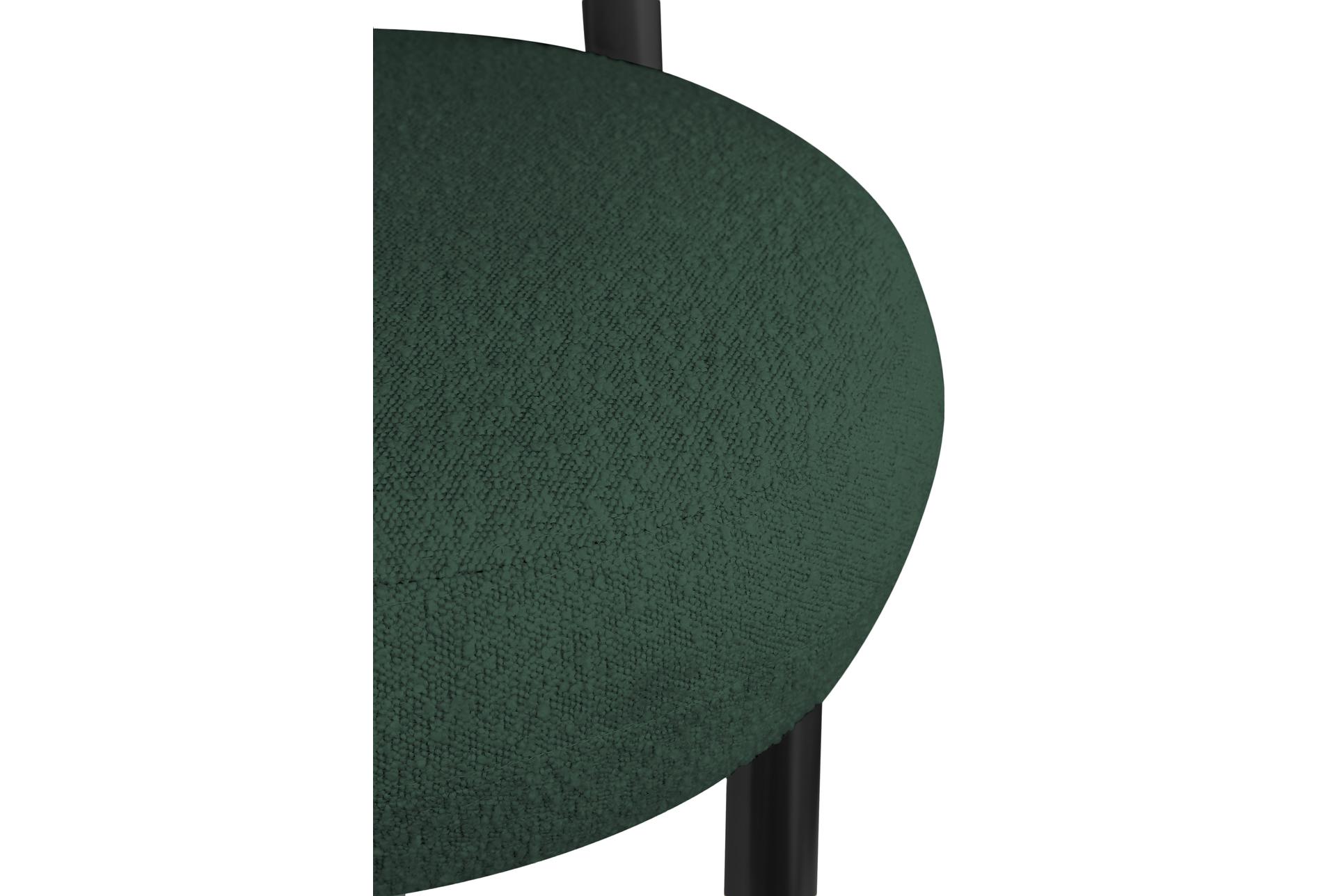 bordeaux green boucle fabric accent chair | curved | armless 13 bordeaux green boucle fabric accent chair | curved | armless