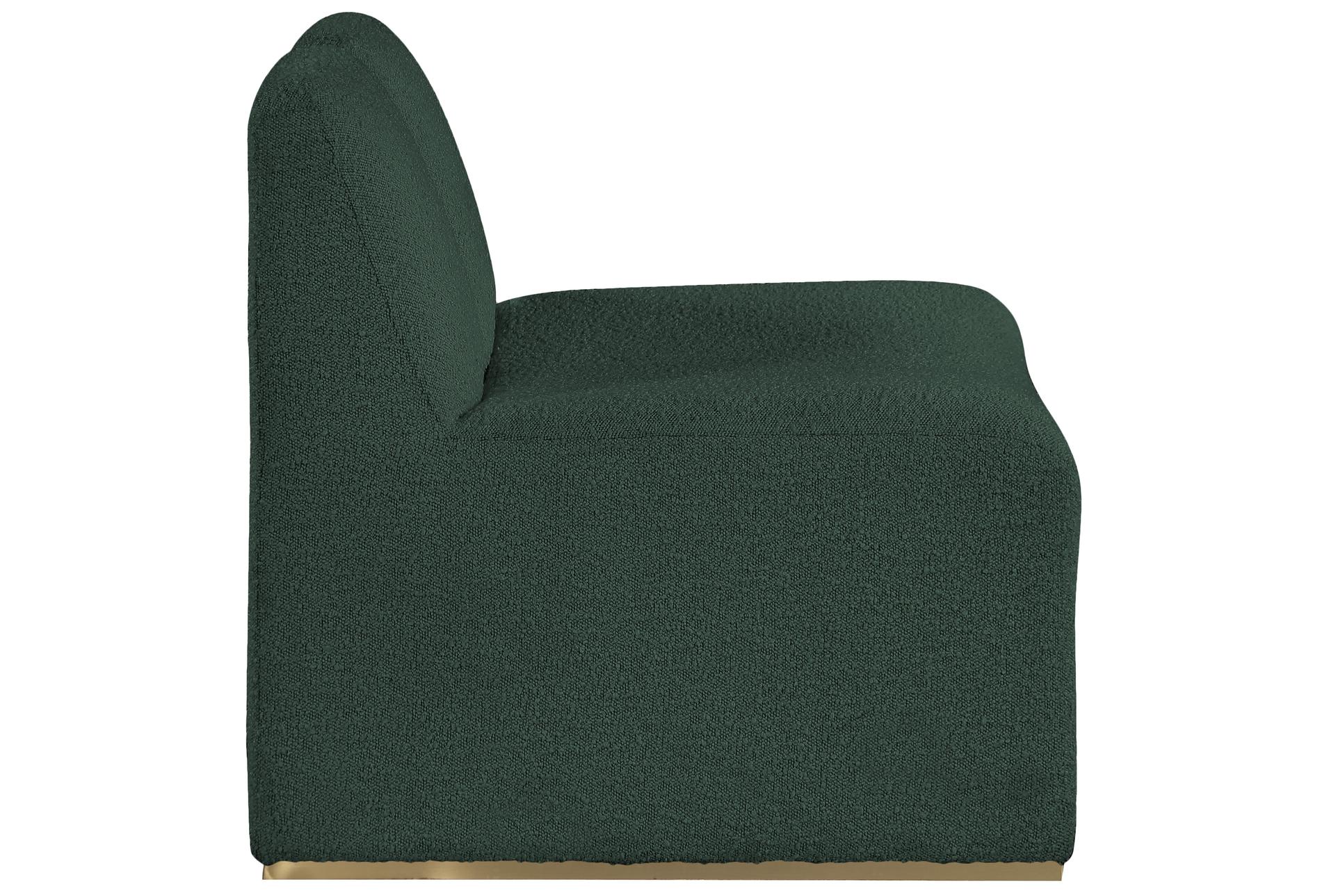 alta green boucle fabric accent chair | armless 13 alta green boucle fabric accent chair | armless
