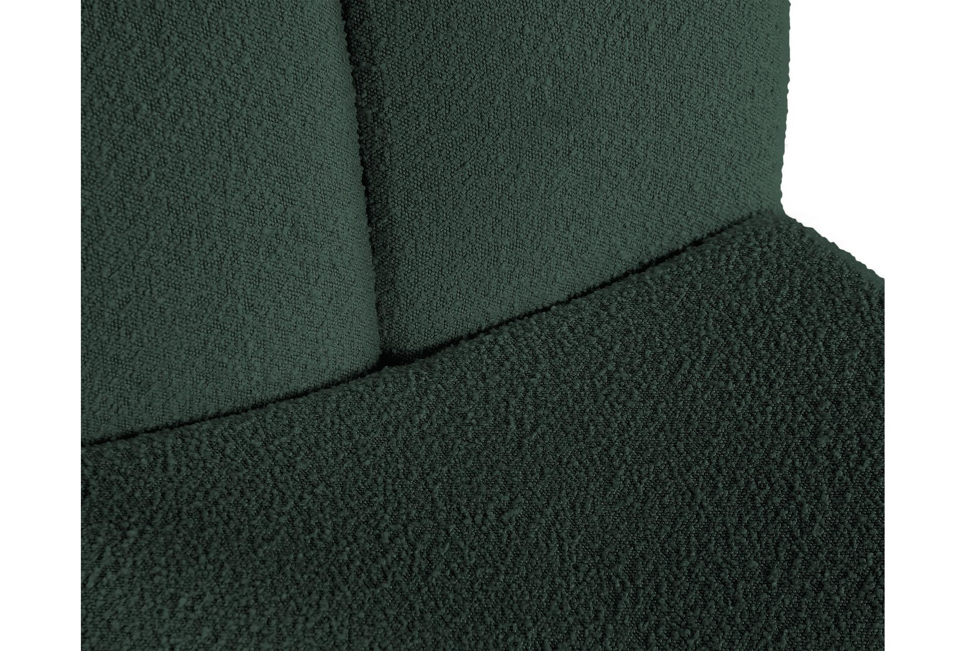 alta green boucle fabric accent chair | armless 15 alta green boucle fabric accent chair | armless