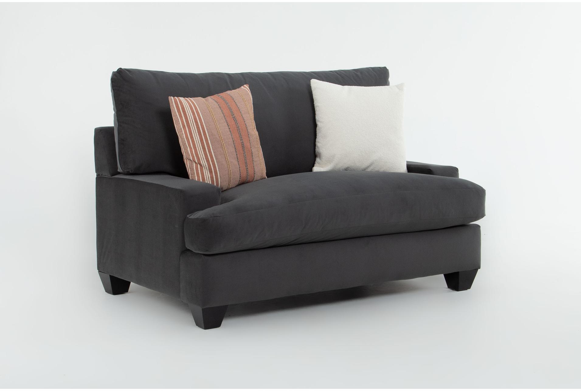 harper down iv gunmetal grey black velvet 61" oversized chair | fabric | made in the usa | loose reversible back 9 harper down iv gunmetal grey black velvet 61" oversized chair | fabric | made in the usa | loose reversible back