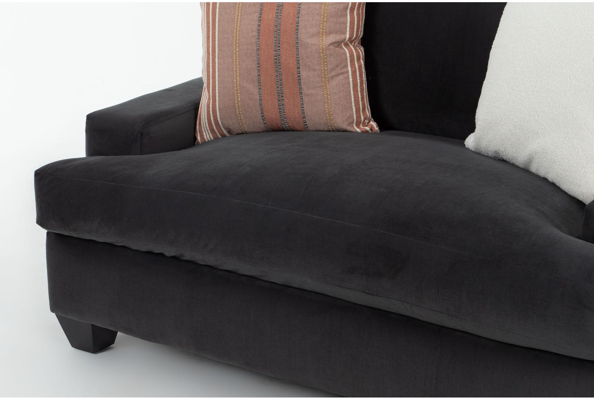 harper down iv gunmetal grey black velvet 61" oversized chair | fabric | made in the usa | loose reversible back 10 harper down iv gunmetal grey black velvet 61" oversized chair | fabric | made in the usa | loose reversible back