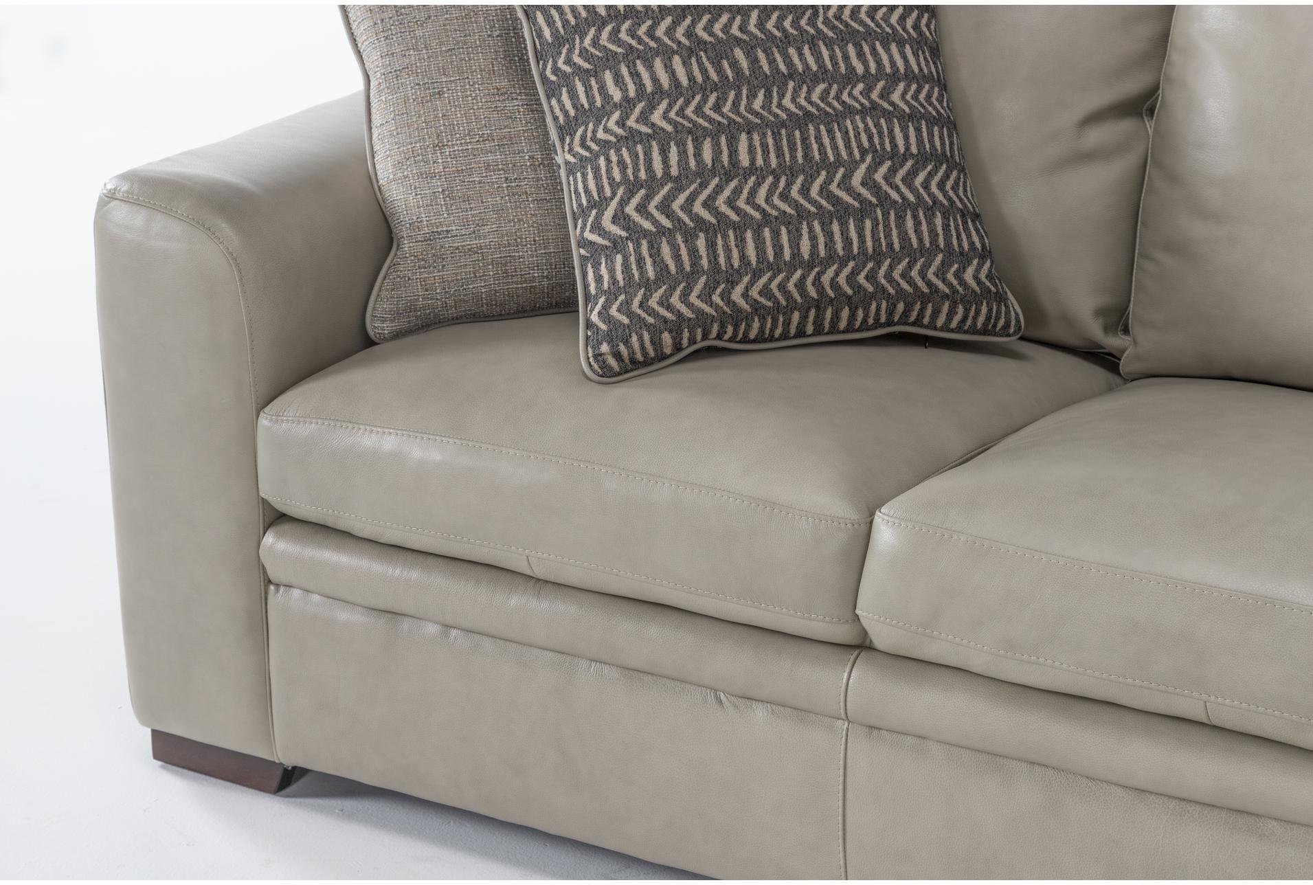 greer stone beige leather 3 piece 105" modular l-shaped sectional with right arm facing & left arm facing loveseat and corner 8 greer stone beige leather 3 piece 105" modular l-shaped sectional with right arm facing & left arm facing loveseat and corner