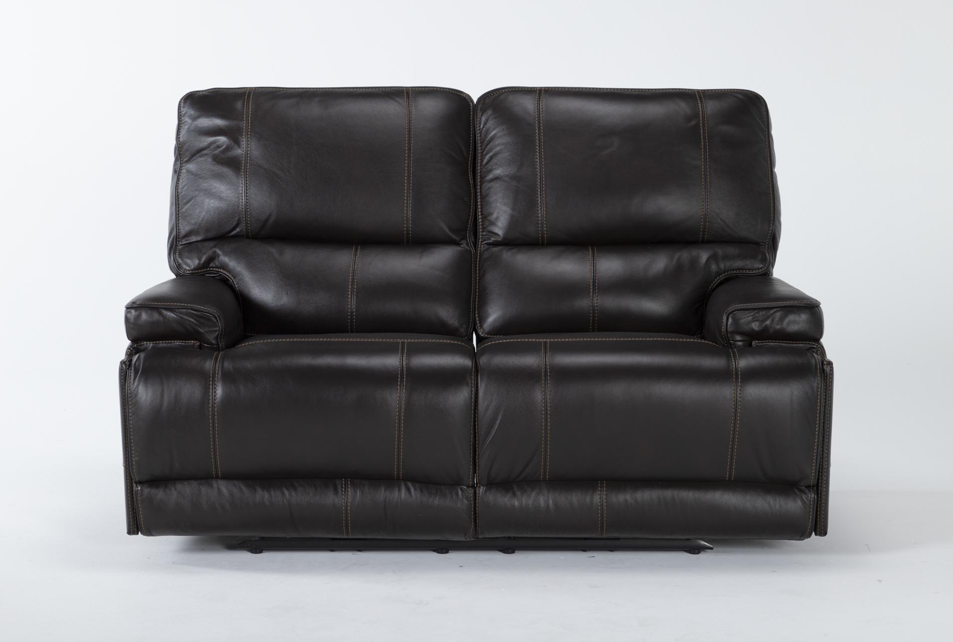 watkins coffee leather 65" power cordless reclining loveseat with power headrest & usb 1 watkins coffee leather 65" power cordless reclining loveseat with power headrest & usb