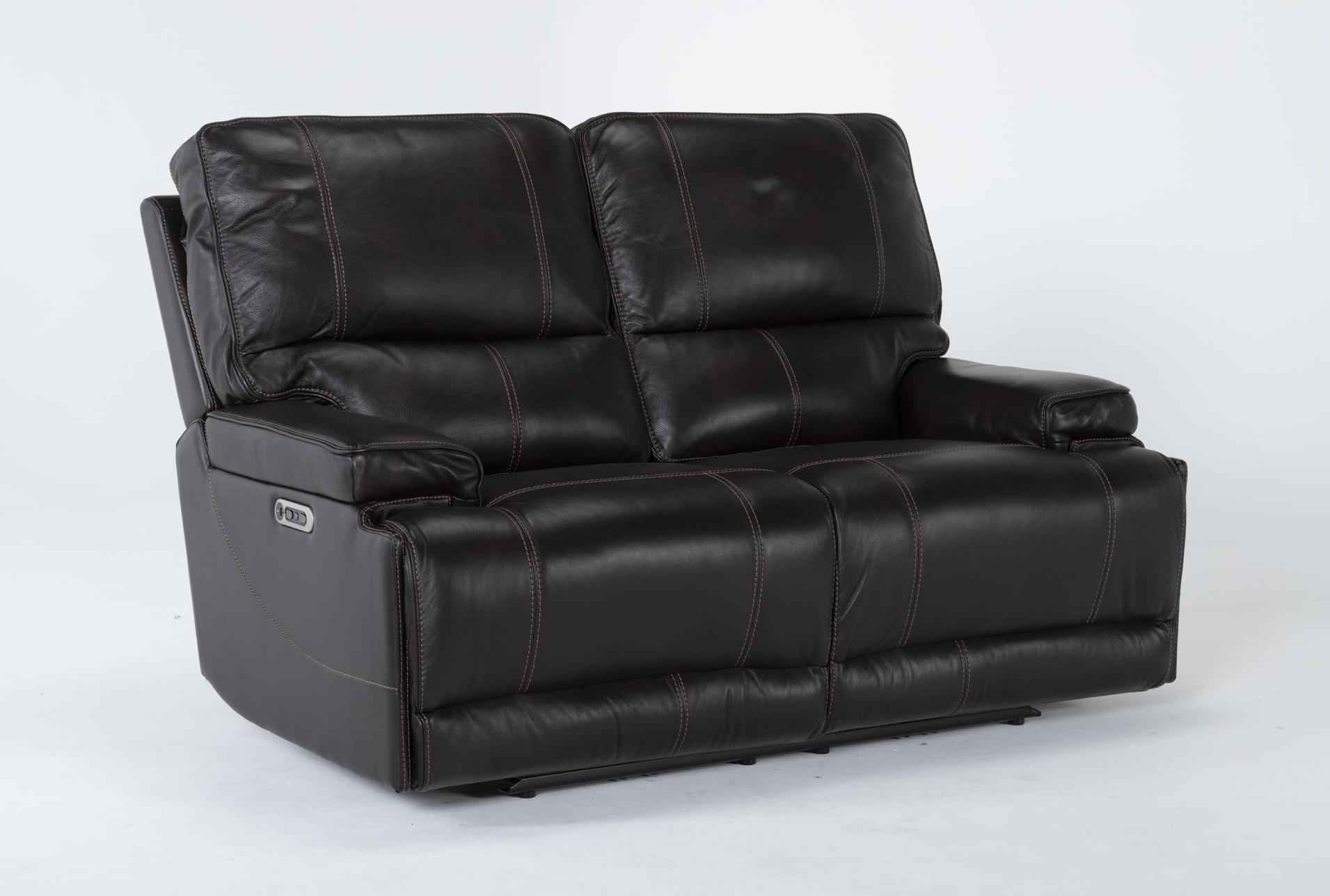 watkins coffee leather 65" power cordless reclining loveseat with power headrest & usb 12 watkins coffee leather 65" power cordless reclining loveseat with power headrest & usb