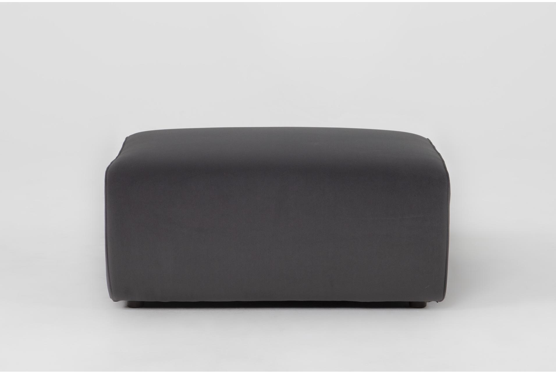tao dark grey velvet 37" cocktail ottoman 1 tao dark grey velvet 37" cocktail ottoman