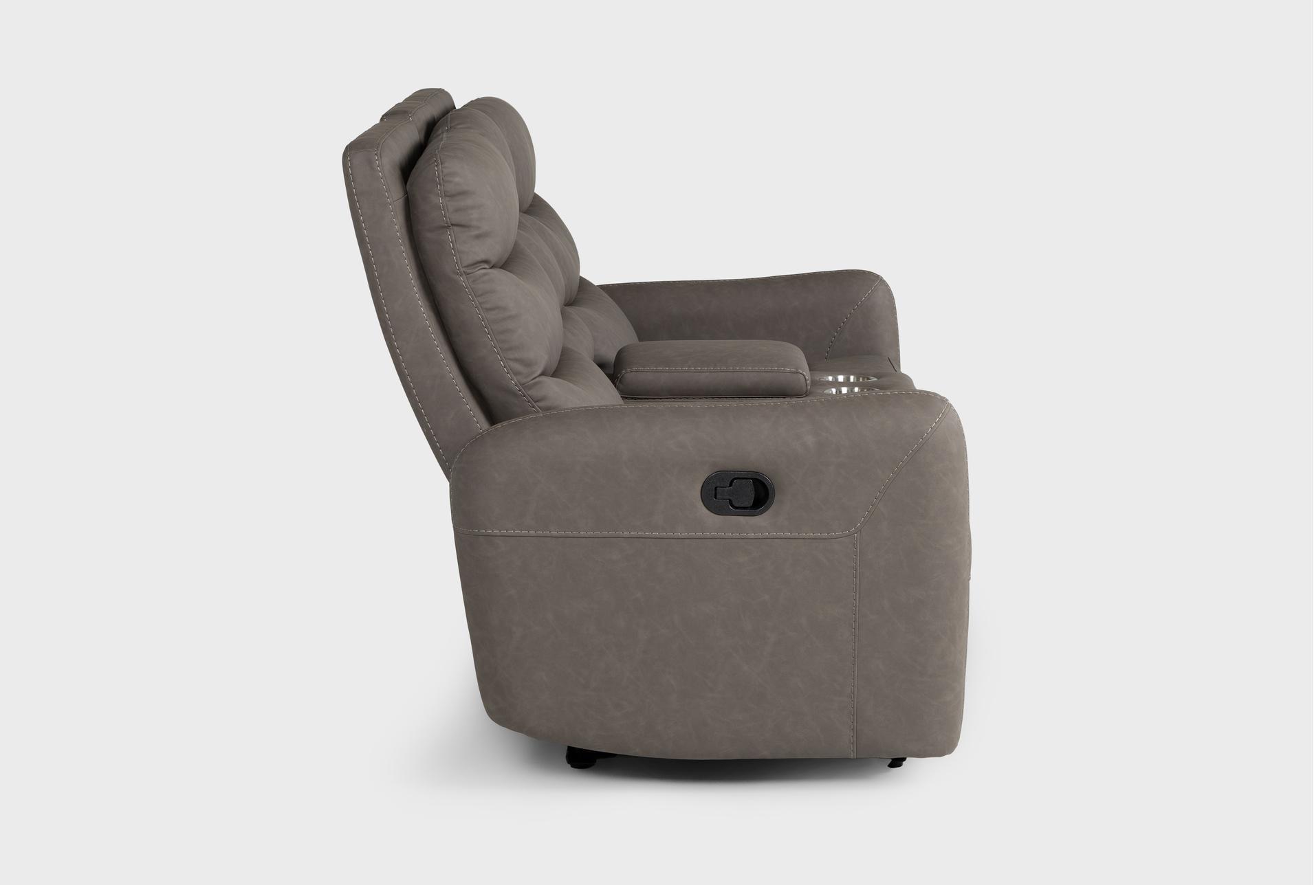 casimir charcoal fabric 71" manual reclining console loveseat 22 casimir charcoal fabric 71" manual reclining console loveseat