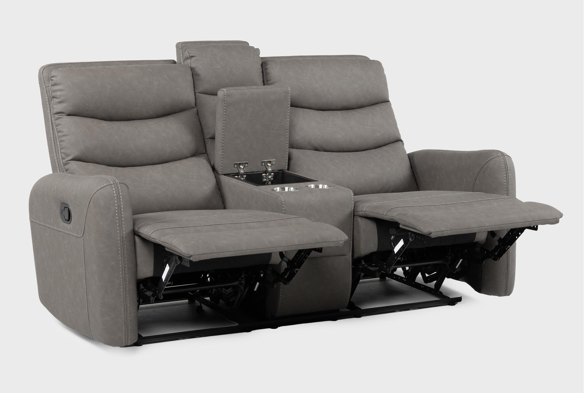 casimir charcoal fabric 71" manual reclining console loveseat 23 casimir charcoal fabric 71" manual reclining console loveseat