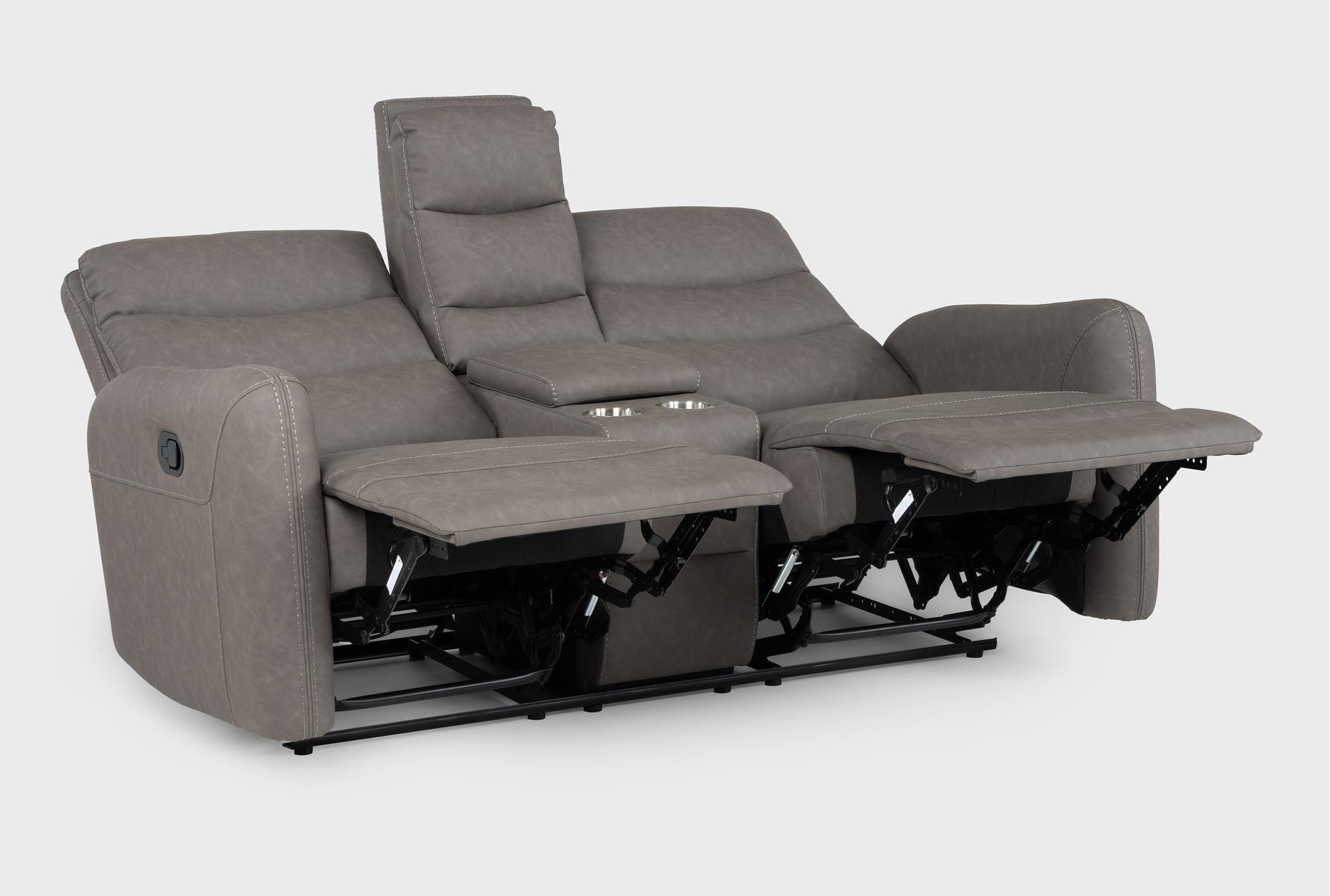 casimir charcoal fabric 71" manual reclining console loveseat 24 casimir charcoal fabric 71" manual reclining console loveseat