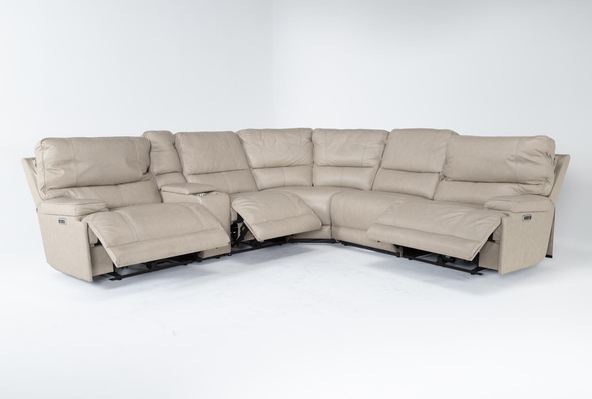 watkins beige natural linen leather 150" 6 piece power cordless reclining modular sectional with power headrest & usb | adjustable headrests 13 watkins beige natural linen leather 150" 6 piece power cordless reclining modular sectional with power headrest & usb | adjustable headrests