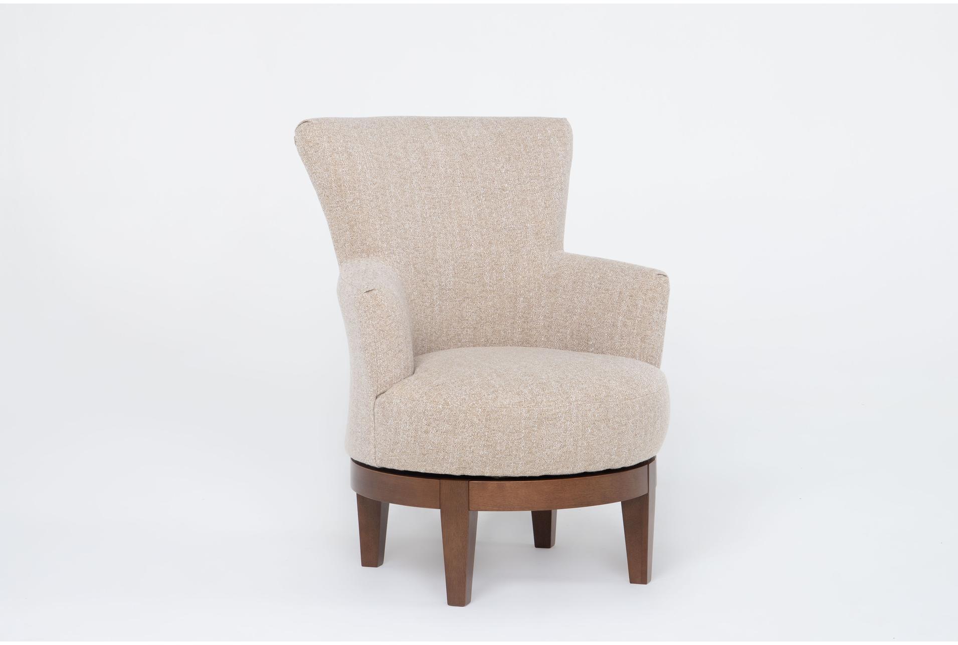 halle tan 31" swivel accent chair | dark walnut finish 9 halle tan 31" swivel accent chair | dark walnut finish