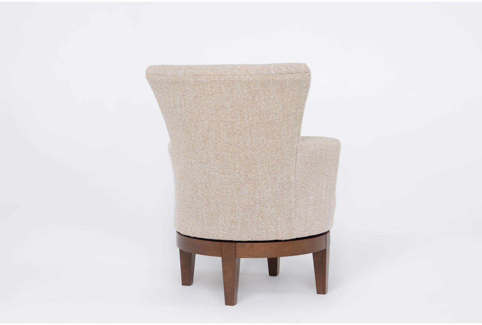 halle tan 31" swivel accent chair | dark walnut finish 10 halle tan 31" swivel accent chair | dark walnut finish