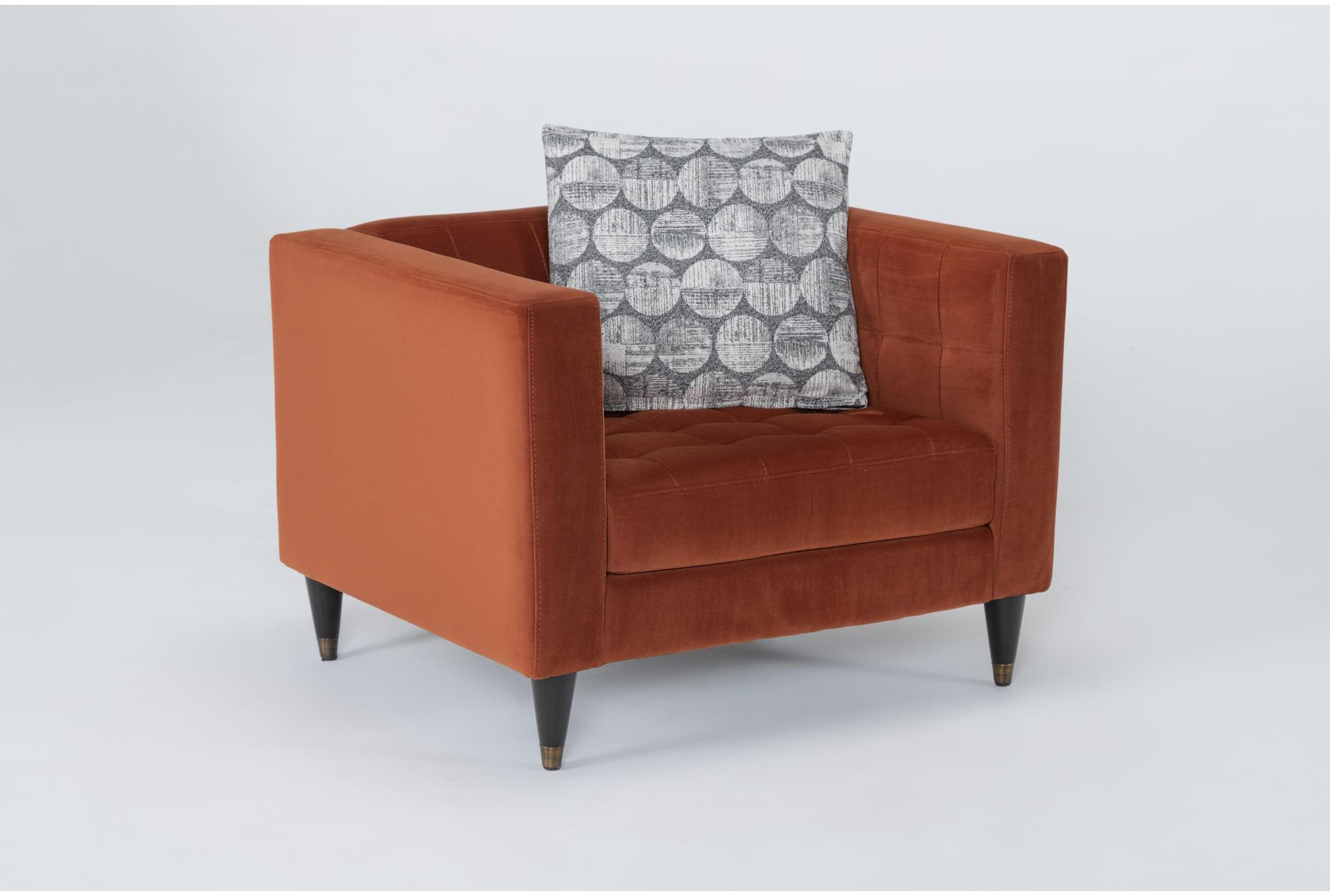tate iv 39" orange fabric velvet mid-century modern oversized chair | armchair | sofa | arms | tufted | club 6 tate iv 39" orange fabric velvet mid-century modern oversized chair | armchair | sofa | arms | tufted | club