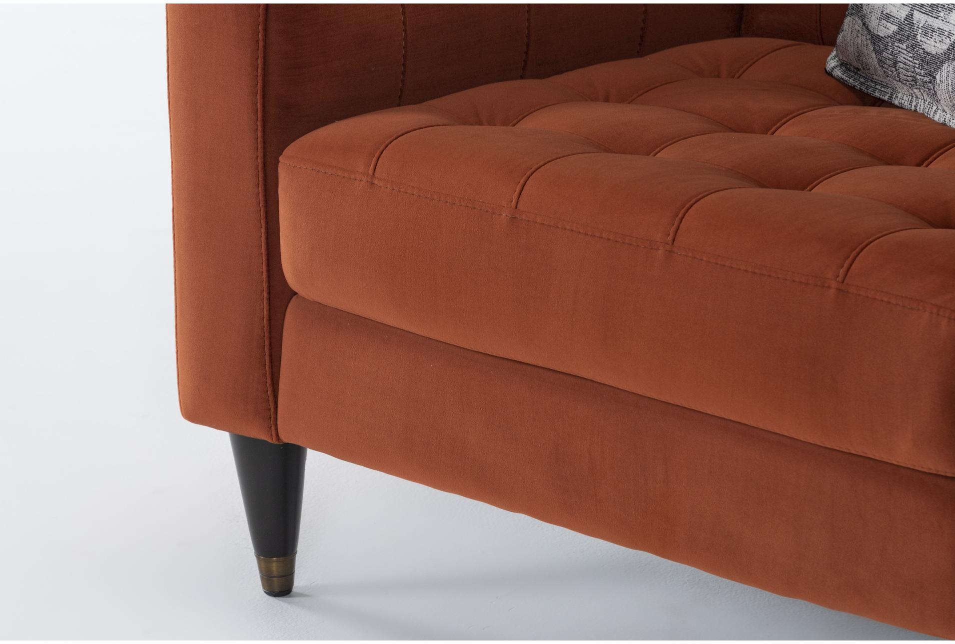 tate iv 39" orange fabric velvet mid-century modern oversized chair | armchair | sofa | arms | tufted | club 7 tate iv 39" orange fabric velvet mid-century modern oversized chair | armchair | sofa | arms | tufted | club