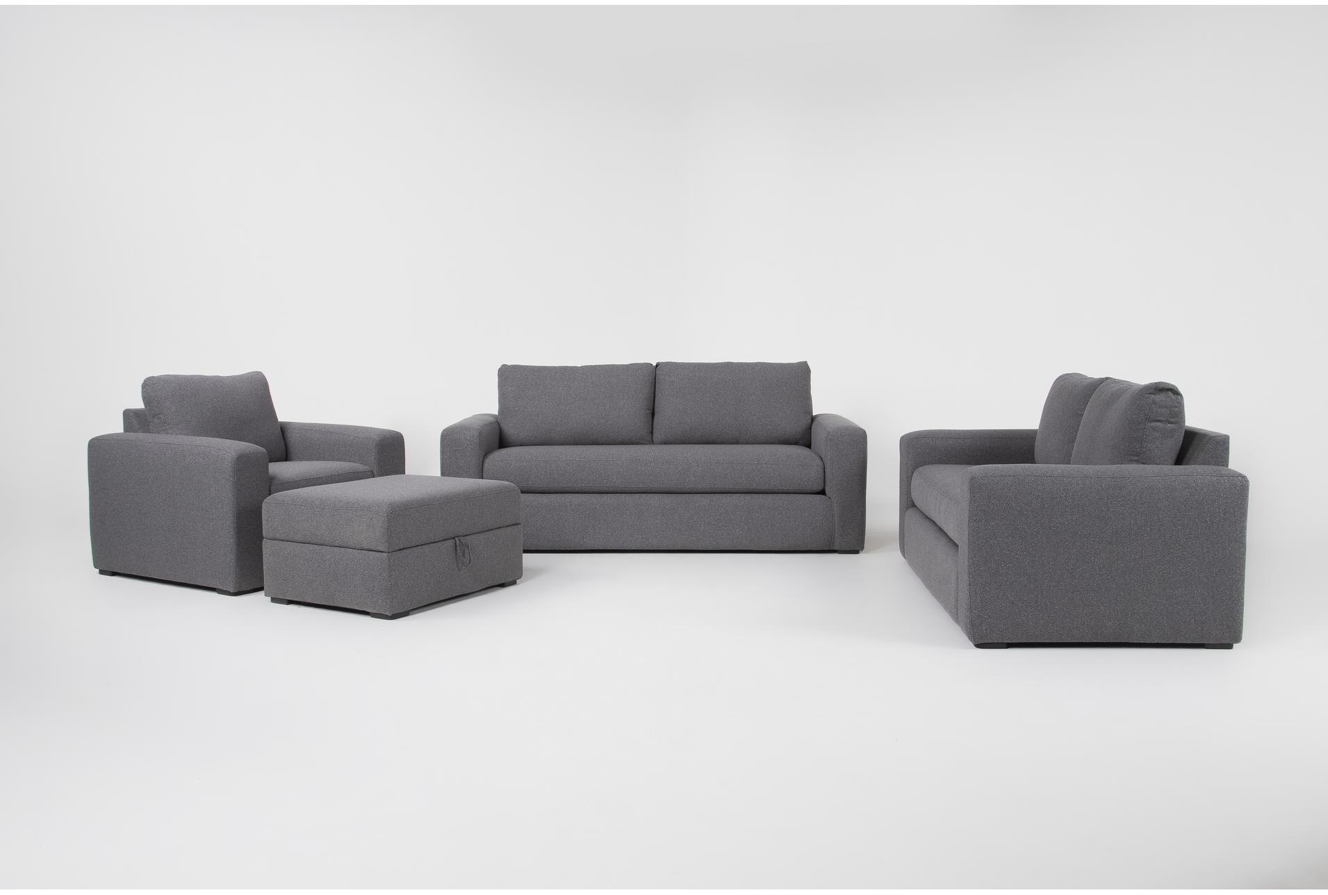 isabella ii charcoal fabric 4 piece 84" queen sleeper sofa|loveseat|chair|storage ottoman set 1 isabella ii charcoal fabric 4 piece 84" queen sleeper sofa|loveseat|chair|storage ottoman set