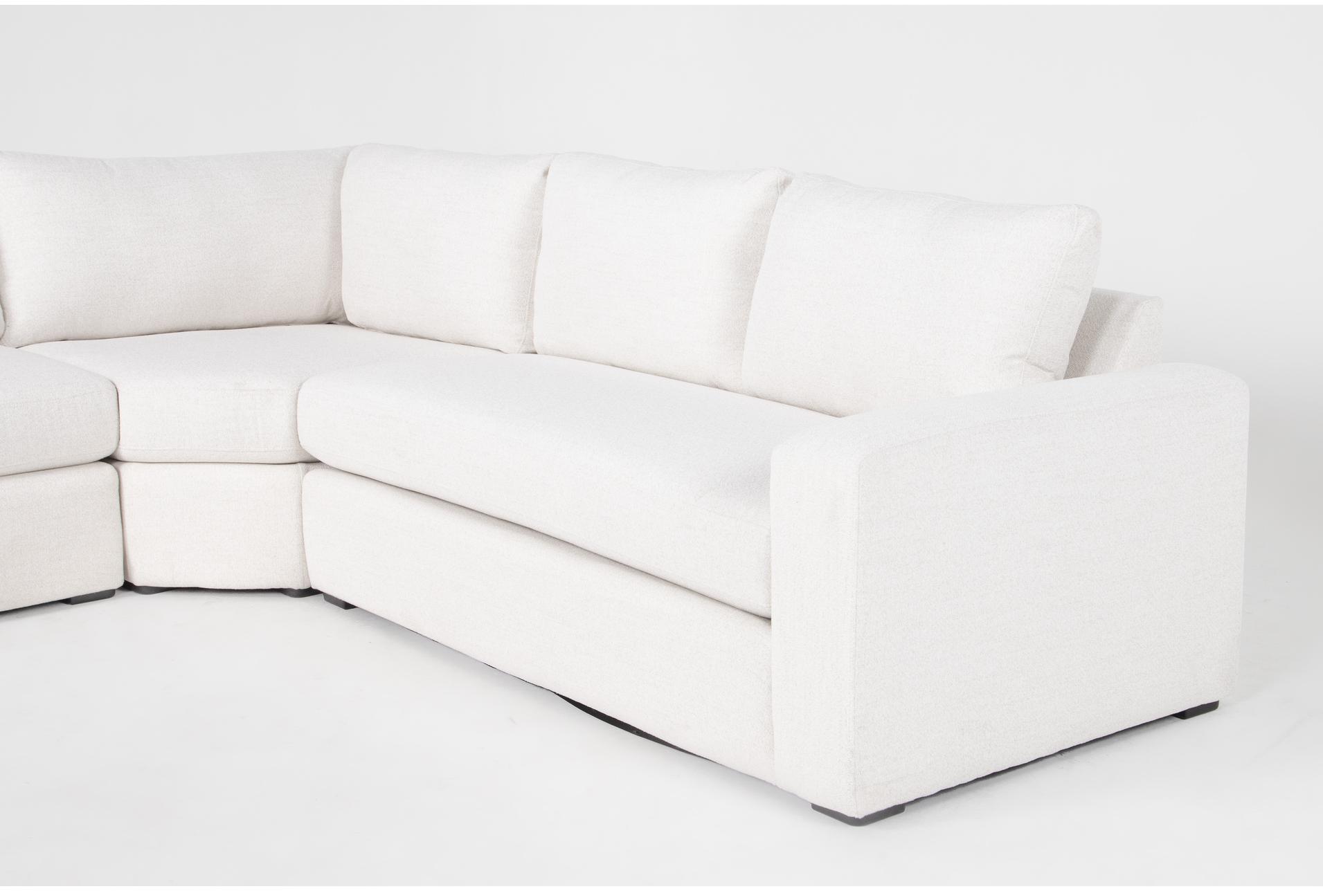 isabella ii cream beige 119" 3 piece sectional with wedge corner | symmetrical | fabric | loose reversible back 9 isabella ii cream beige 119" 3 piece sectional with wedge corner | symmetrical | fabric | loose reversible back