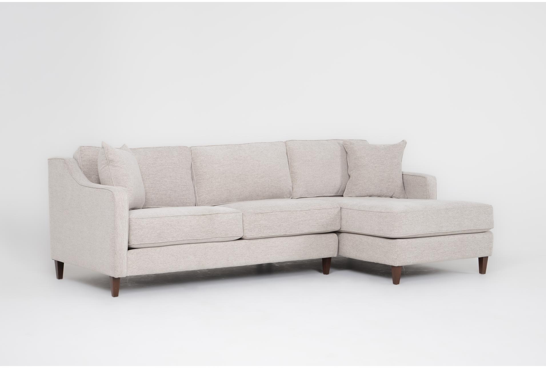 apolo dove 104" 2 piece sectional with right arm facing chaise 1 apolo dove 104" 2 piece sectional with right arm facing chaise
