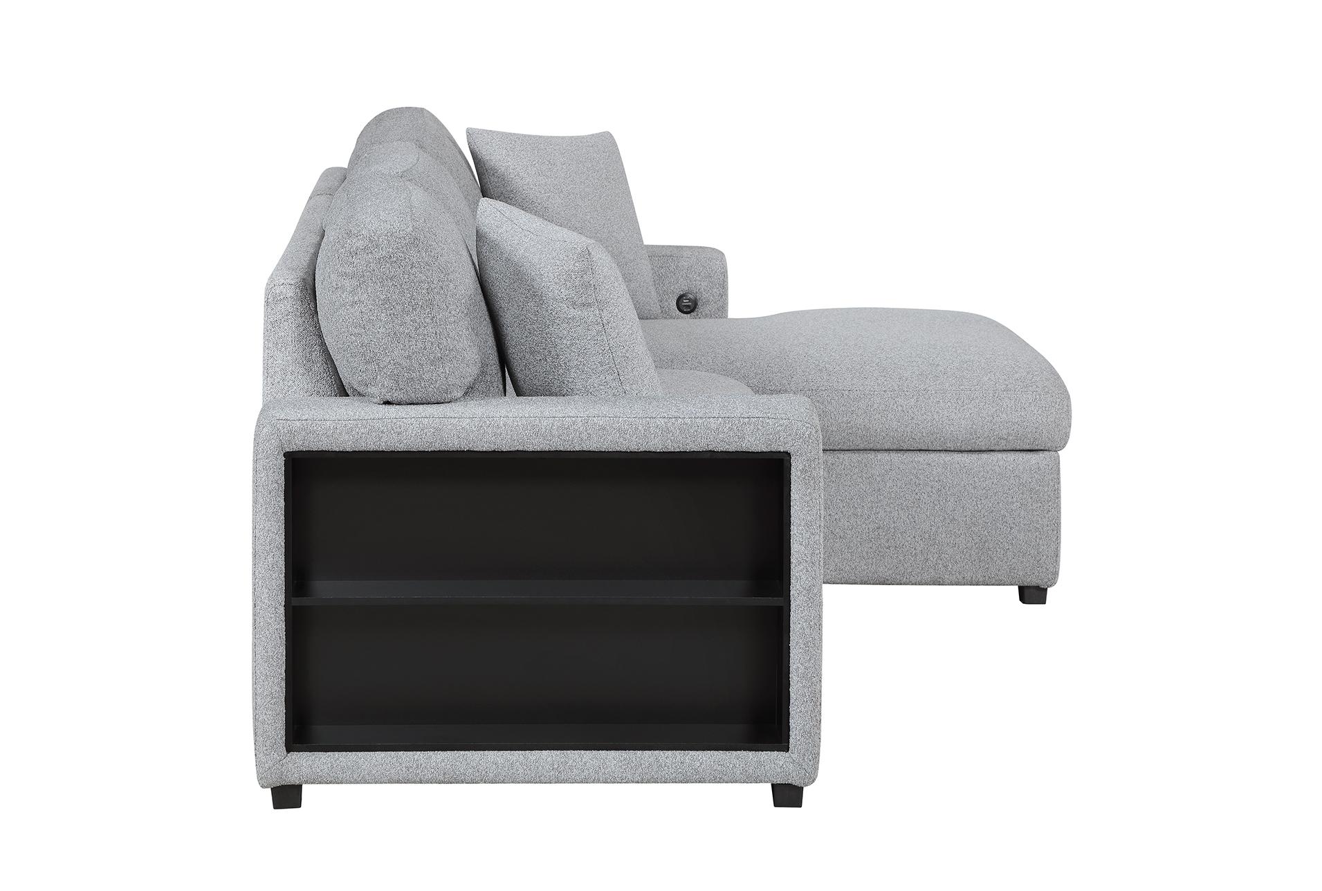 dimitri grey sectional with right chaise pull-out bed and hidden storage 16 dimitri grey sectional with right chaise pull-out bed and hidden storage